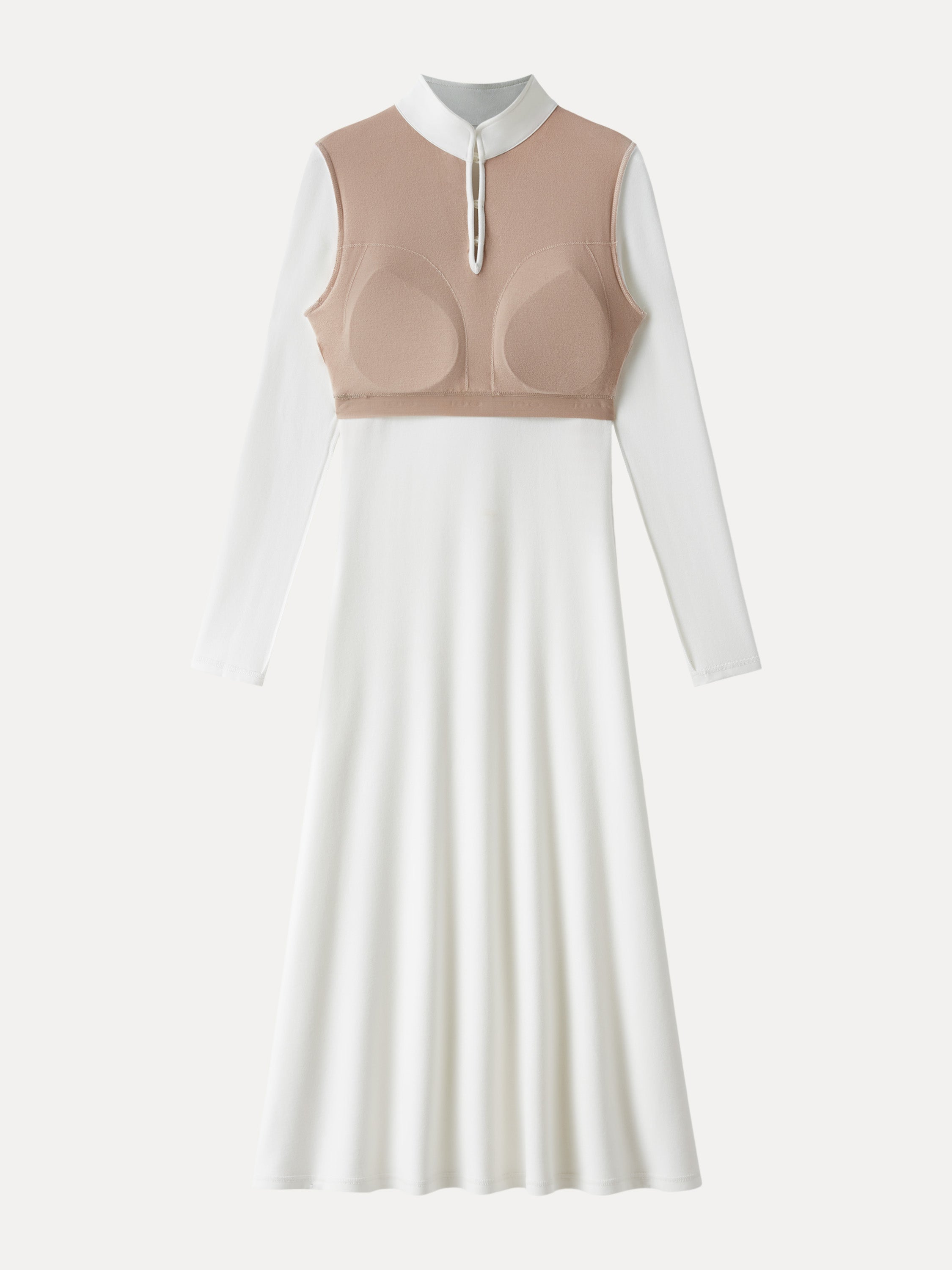 Mandarin Collar Frog Button Midi Brami Dress Limited Edition