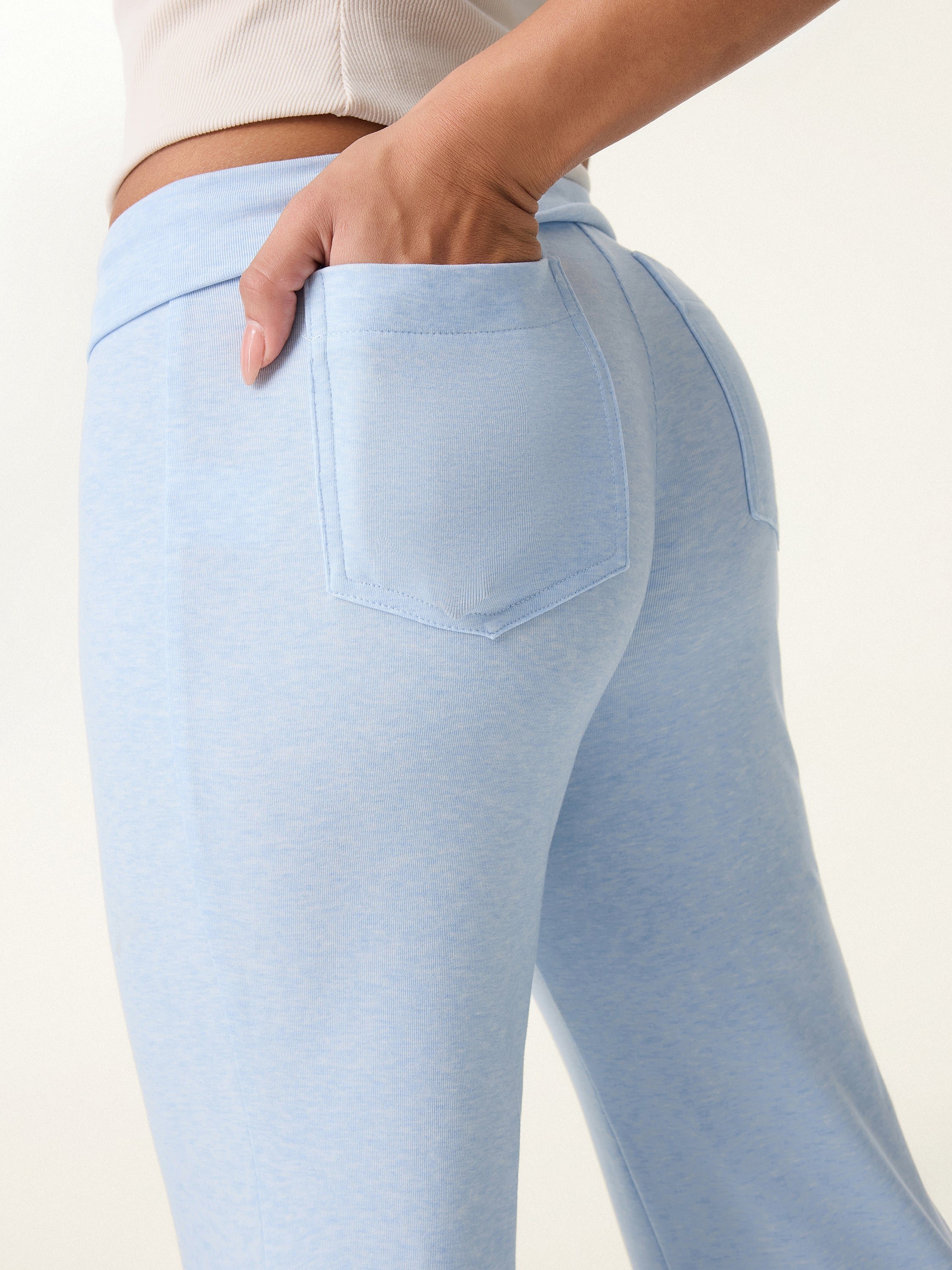Petite Lyocell Wool Low Rise Pull-on Flared Pants