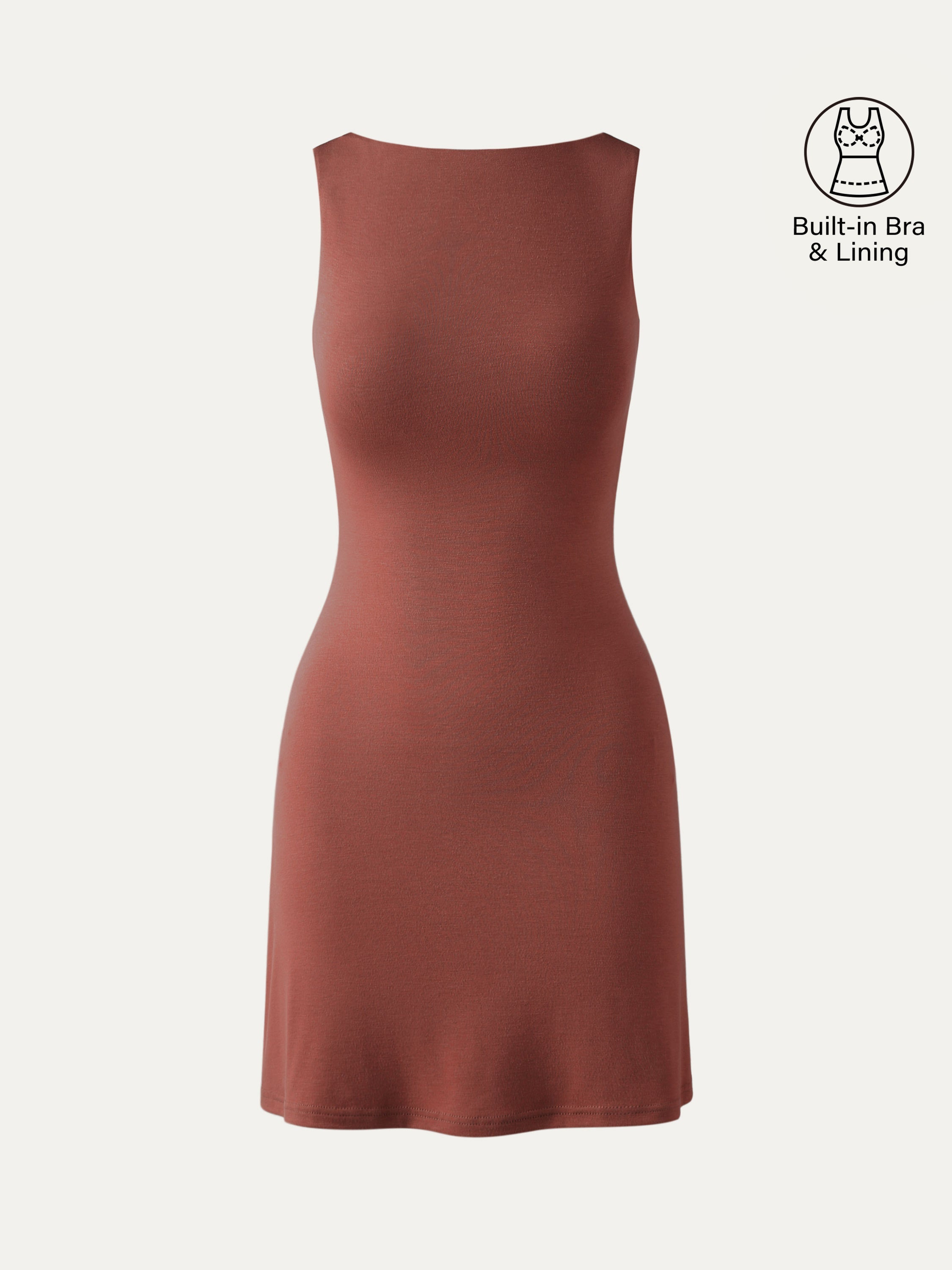 Cooling Open Back Bandless Brami Mini Dress