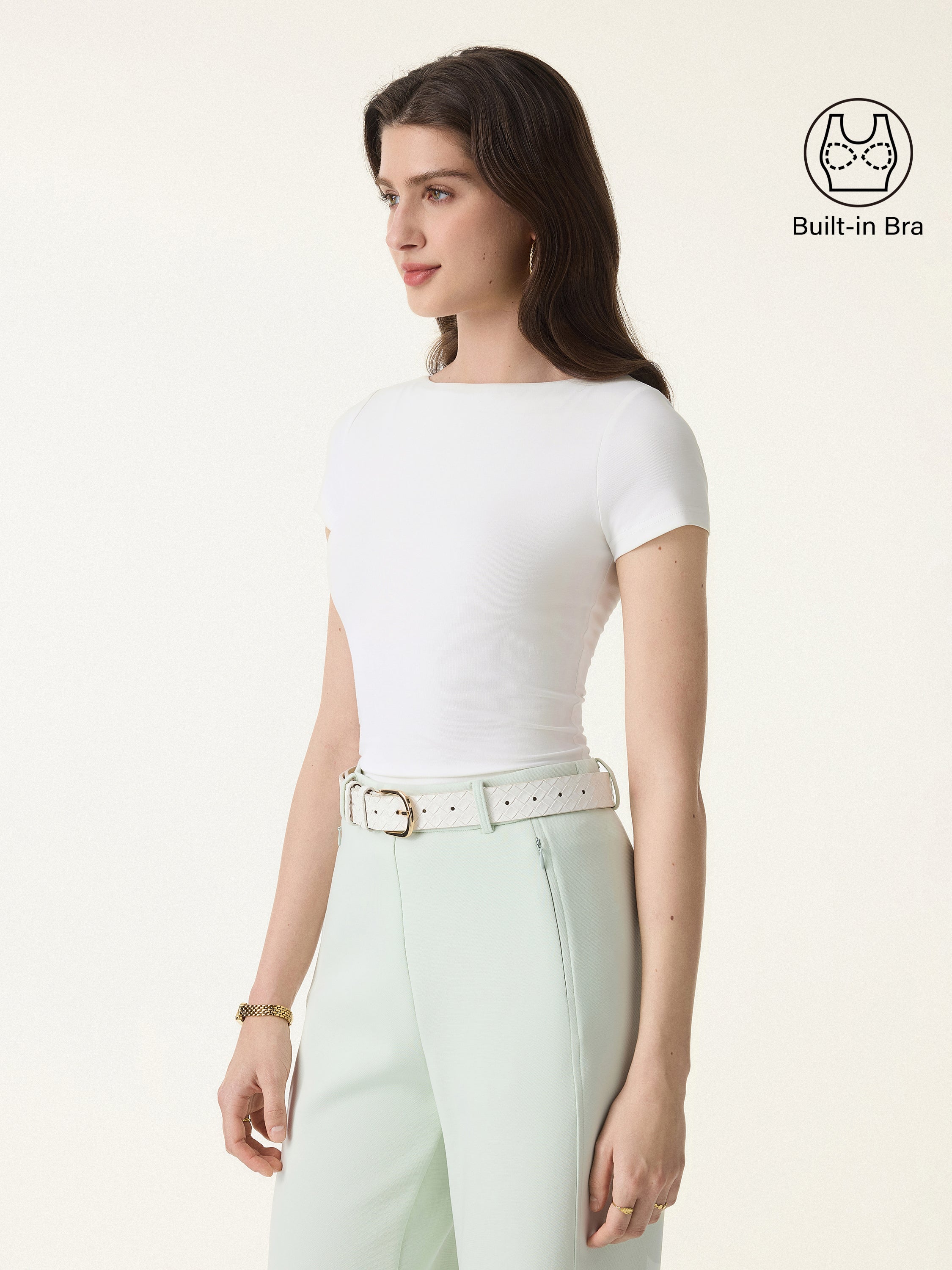 SkinKiss Boatneck Short Sleeve Brami