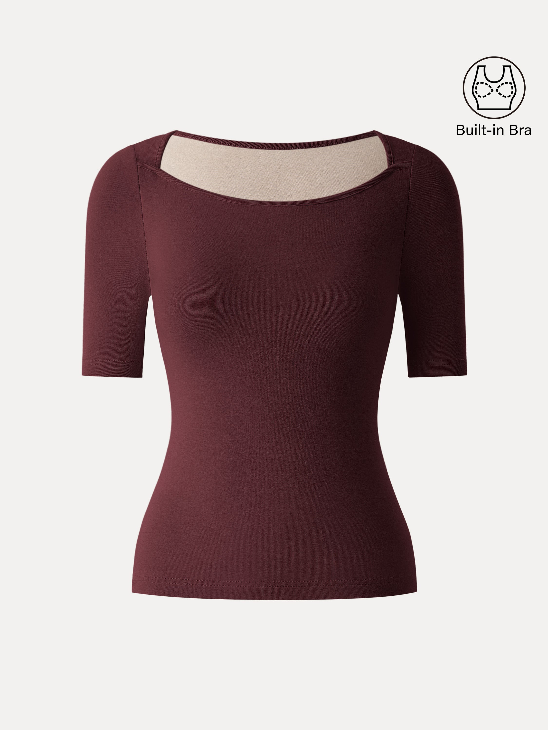 Cotton Lyocell Scoop Neck Short Sleeve Brami