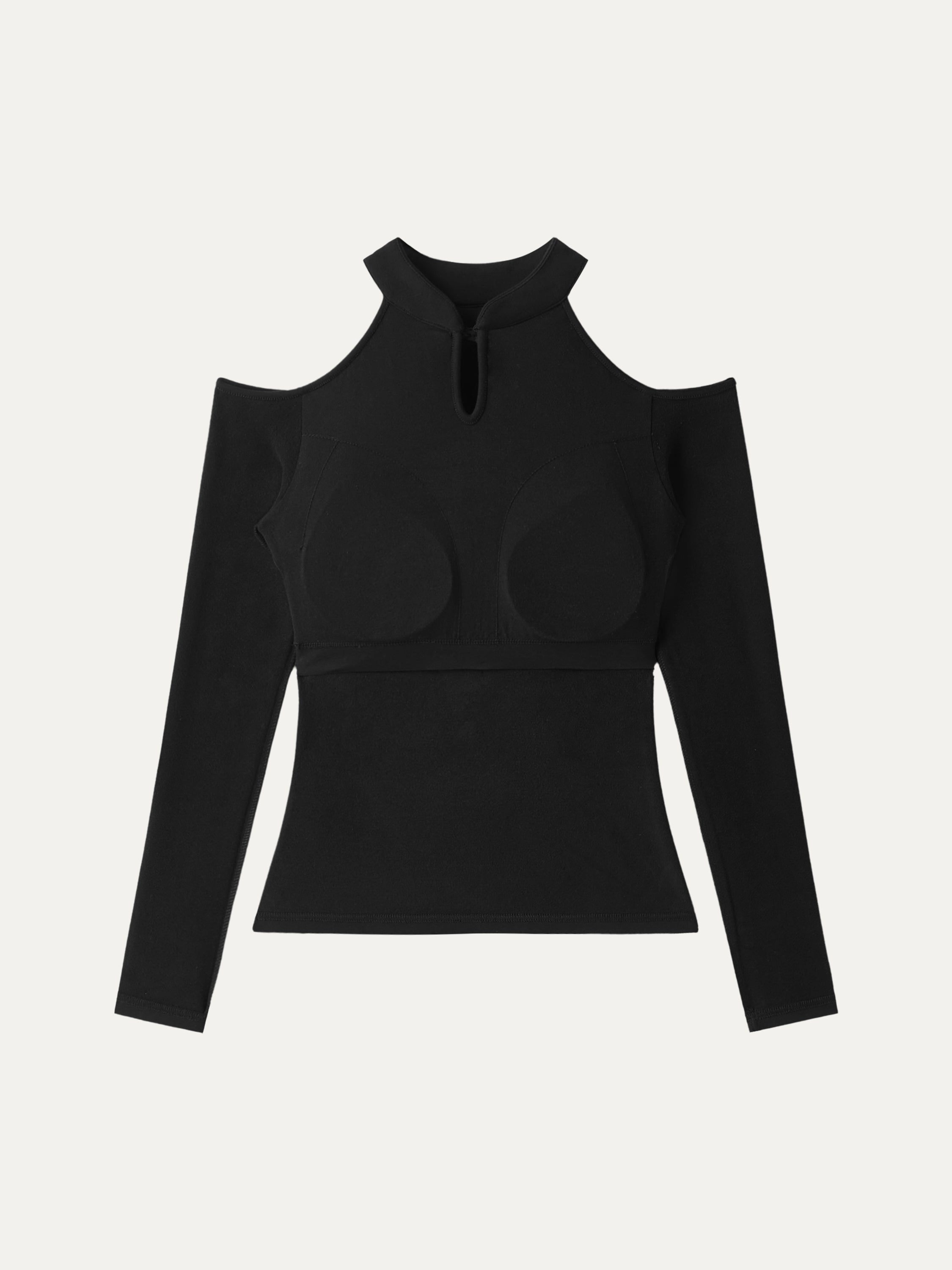 Cutout Shoulder Mandarin Collar Going-out Brami Limited Edition