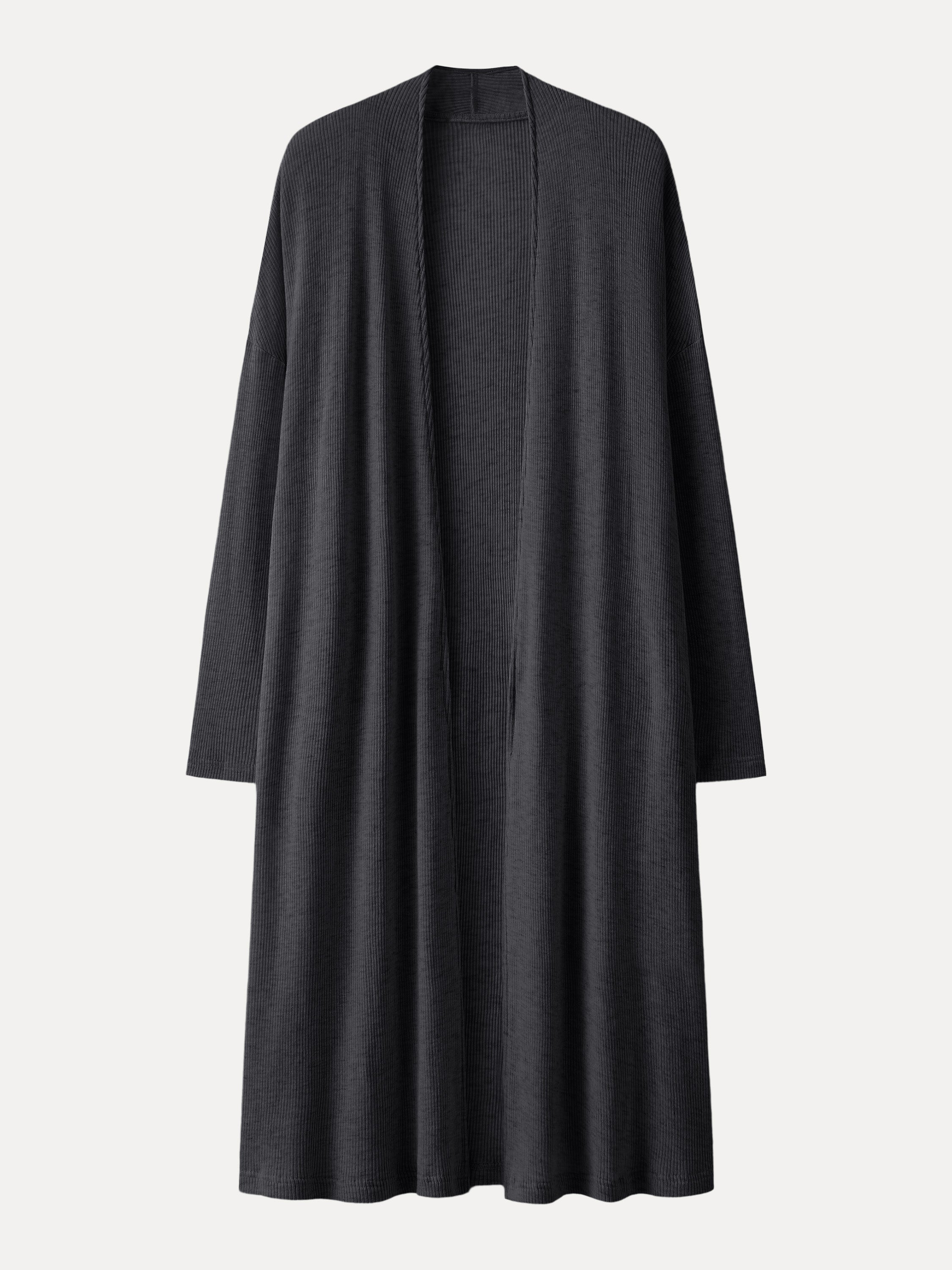 Soft Drape Open Front Cardigan with Pockets