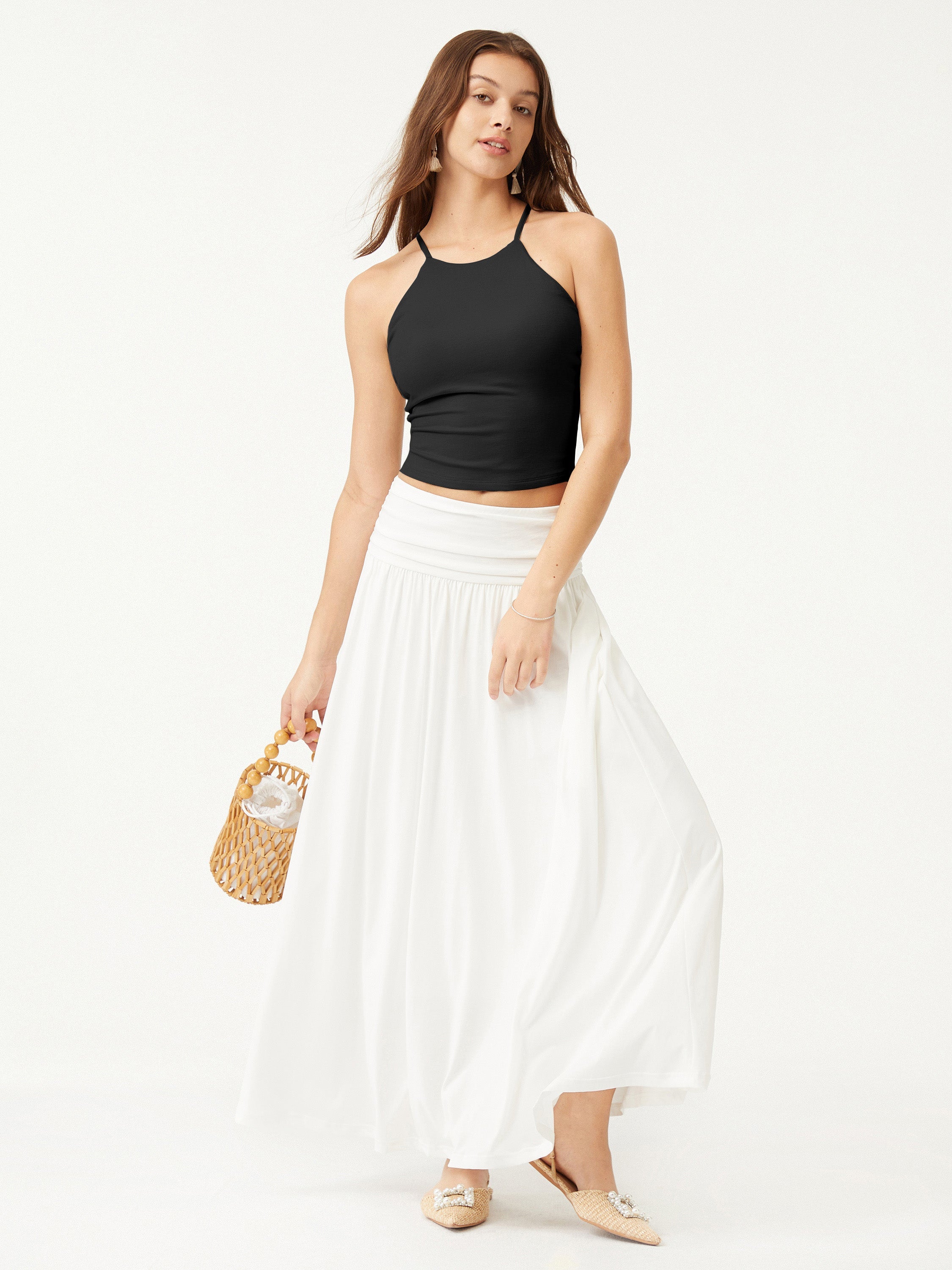 Tie Back Bandless Brami Crop Top