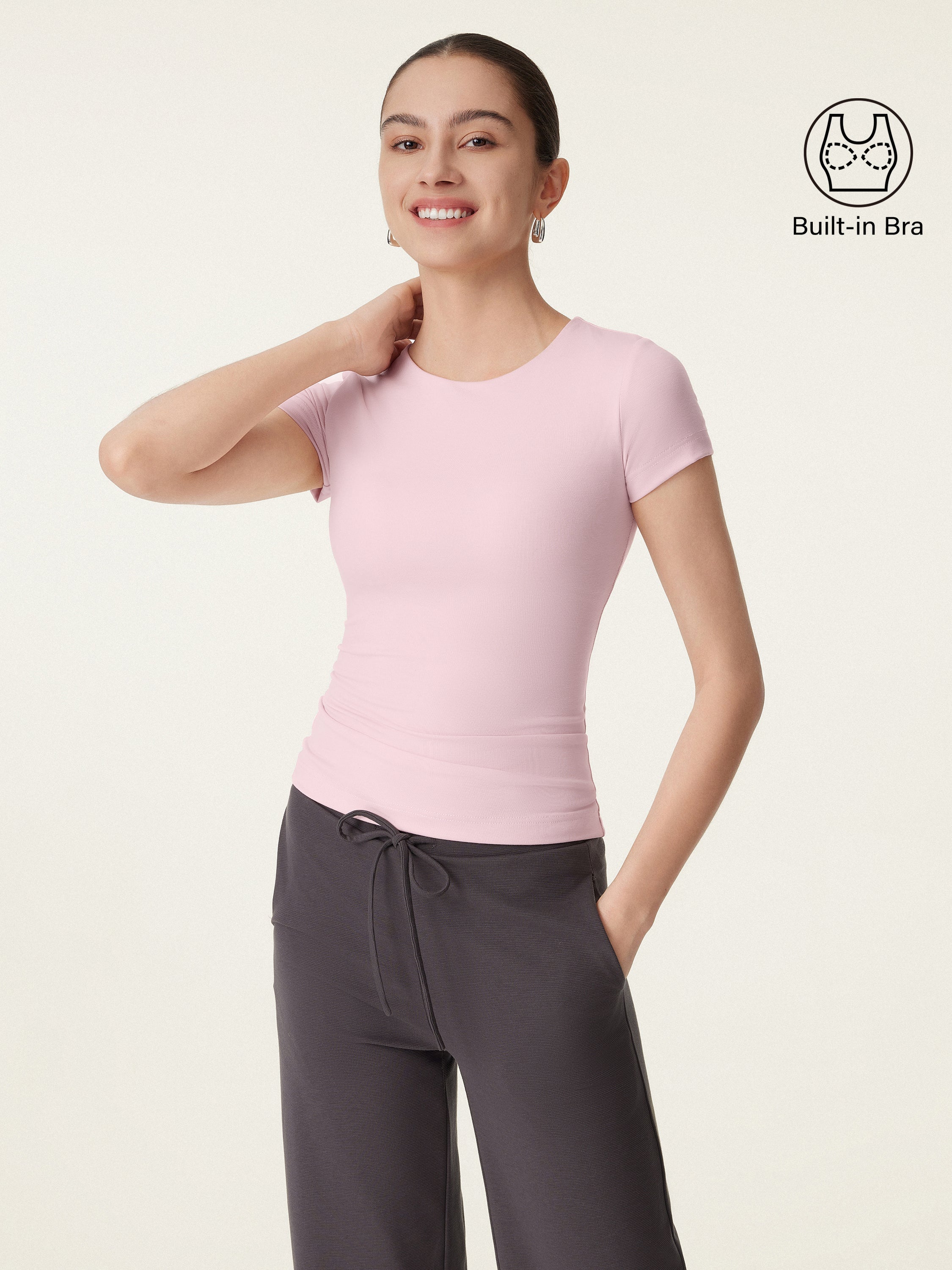 Crewneck Slimming Short Sleeve New Airy Brami