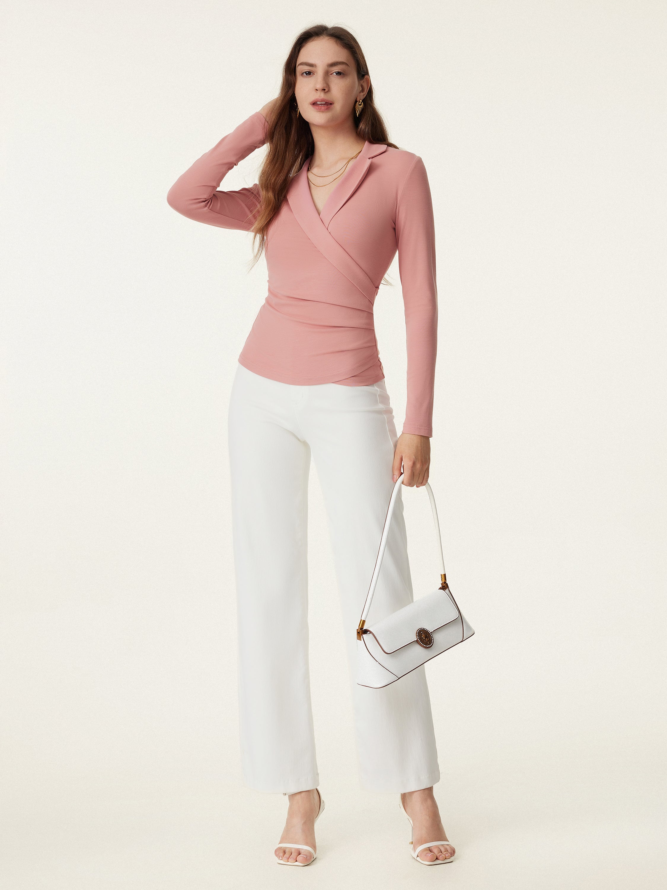 Collar Wrap Lightweight Top
