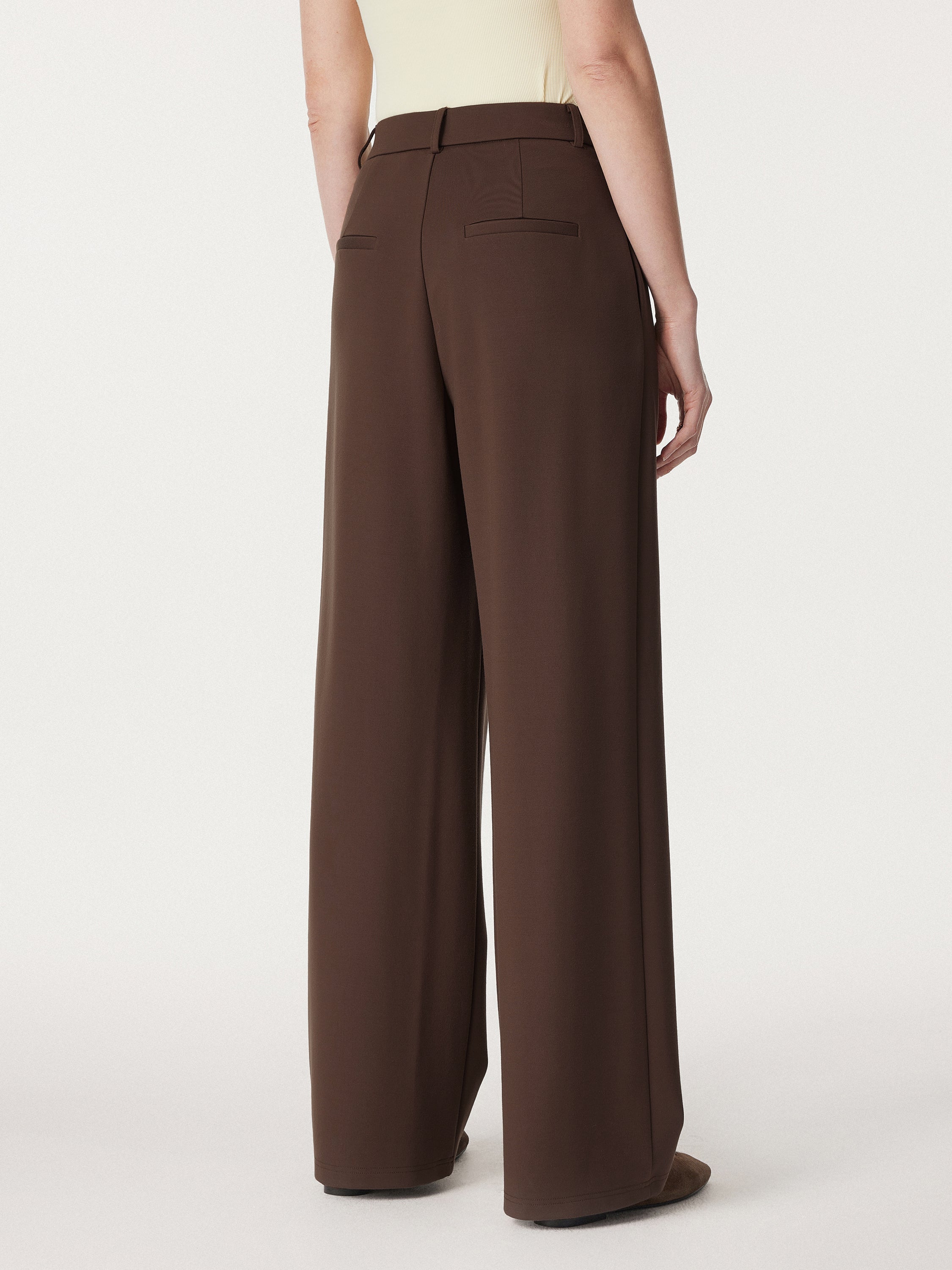 2Pcs Set V-neck Brami Tank & Wide Leg Pant with Pockets