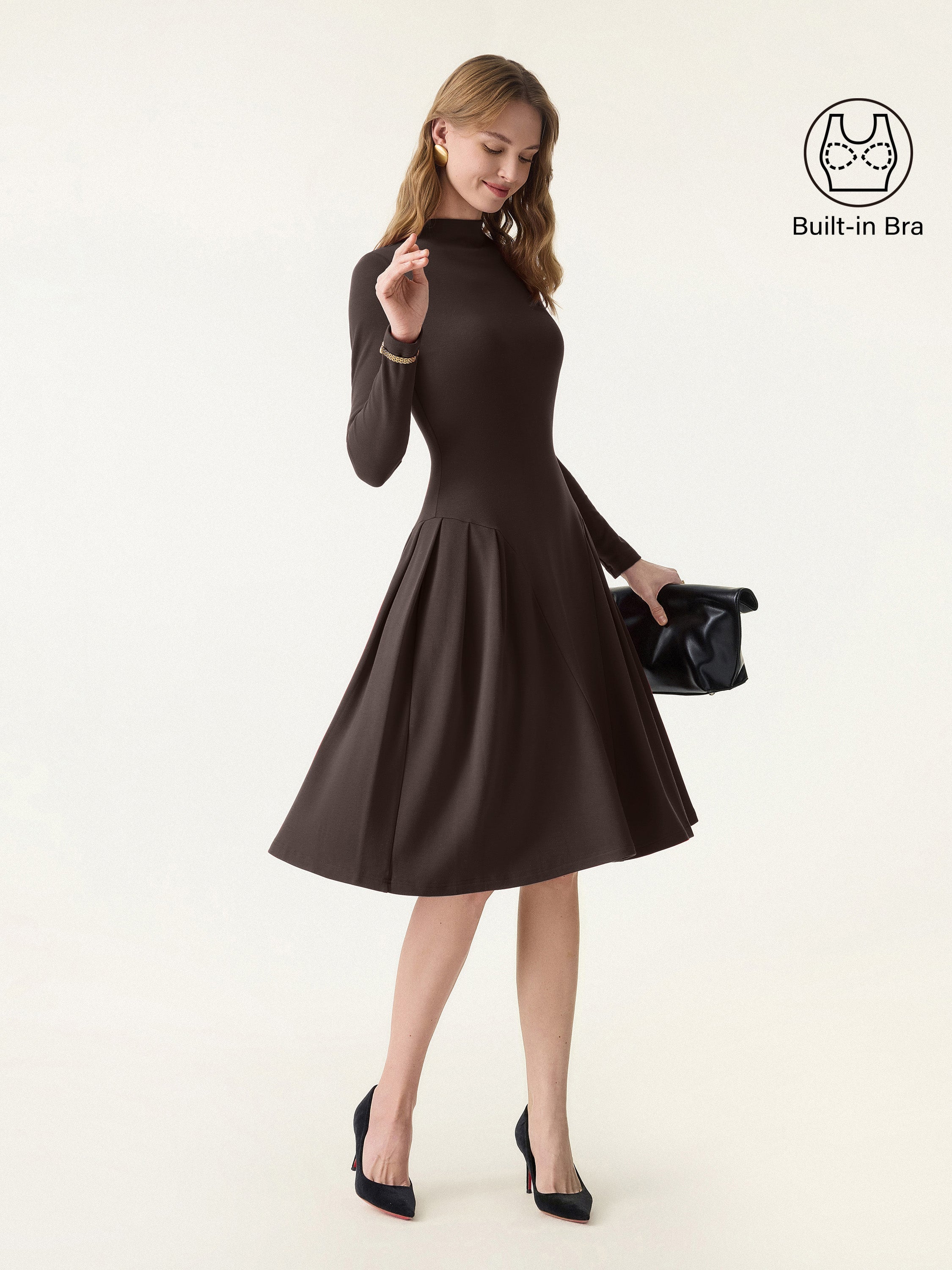 MaxWarm Mockneck Knee Length Brami Dress