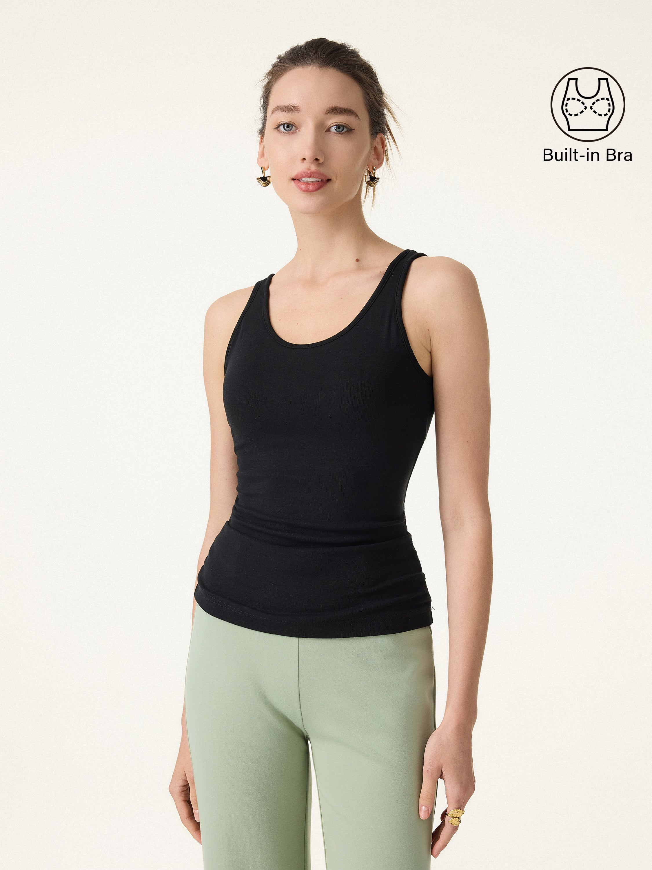 Cotton Lyocell U-Neck Brami Tank