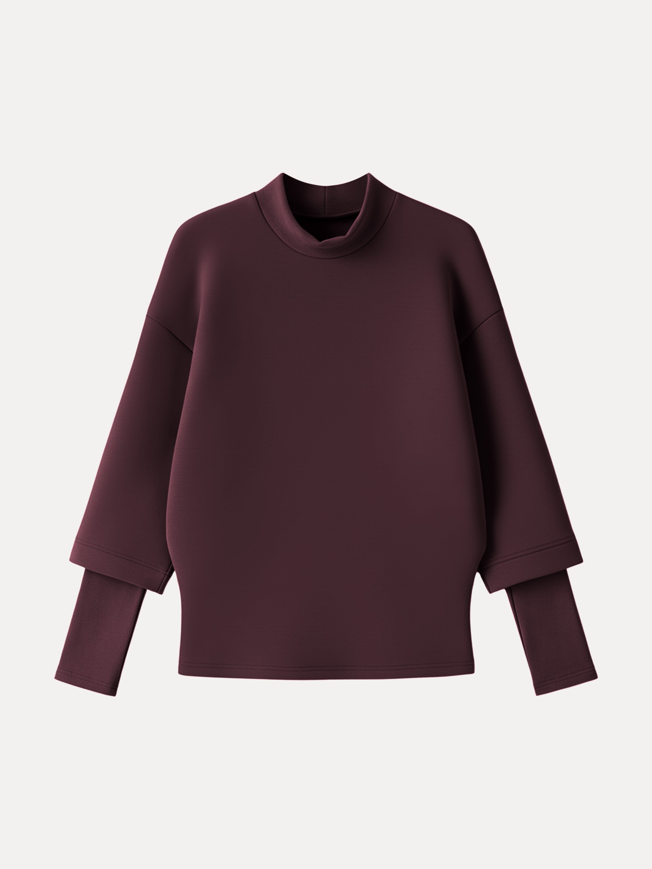 FuzzLuxe Mockneck Sleeve-Warmer Top