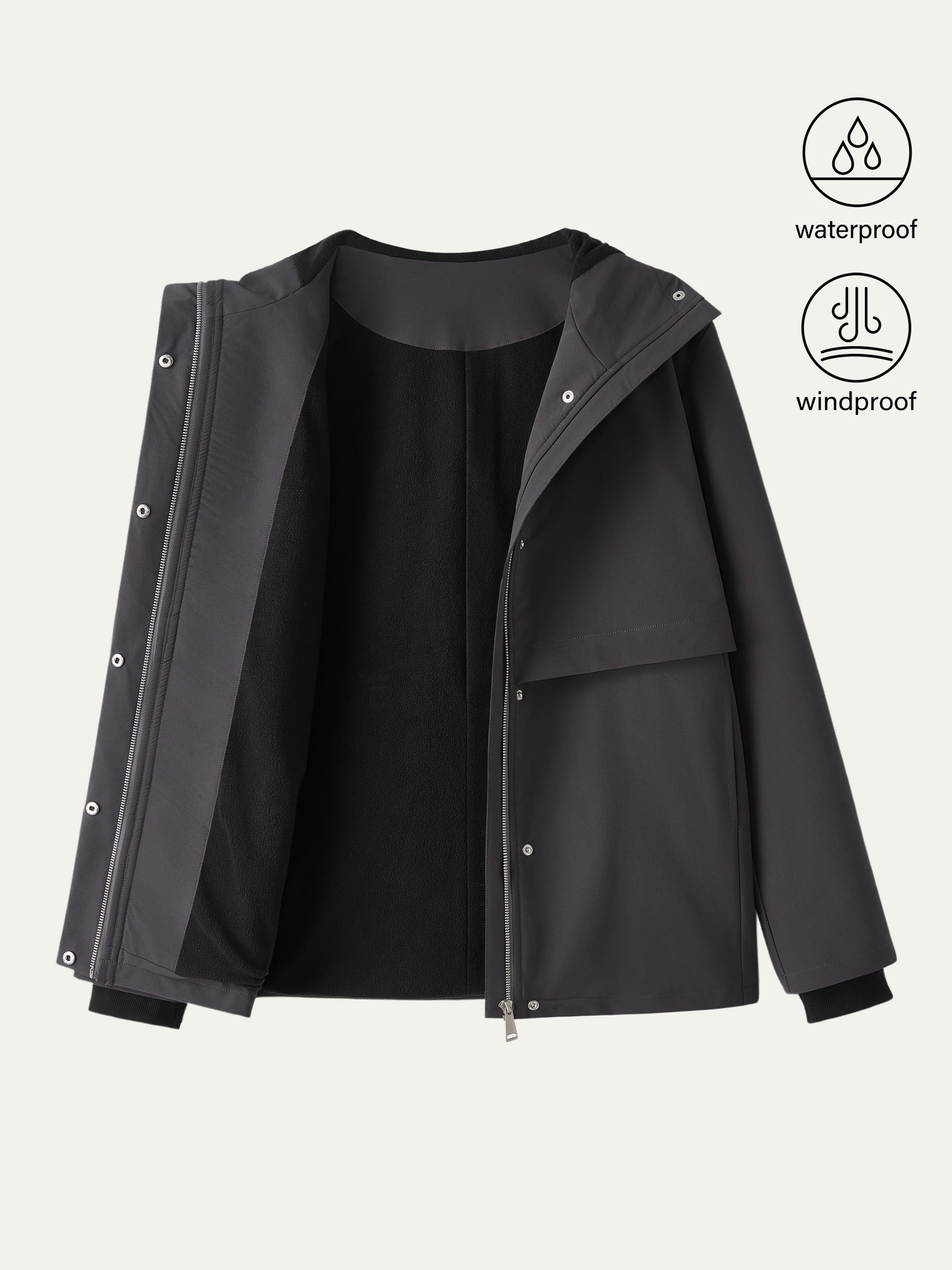 Waterproof Hooded Fleece Jacket