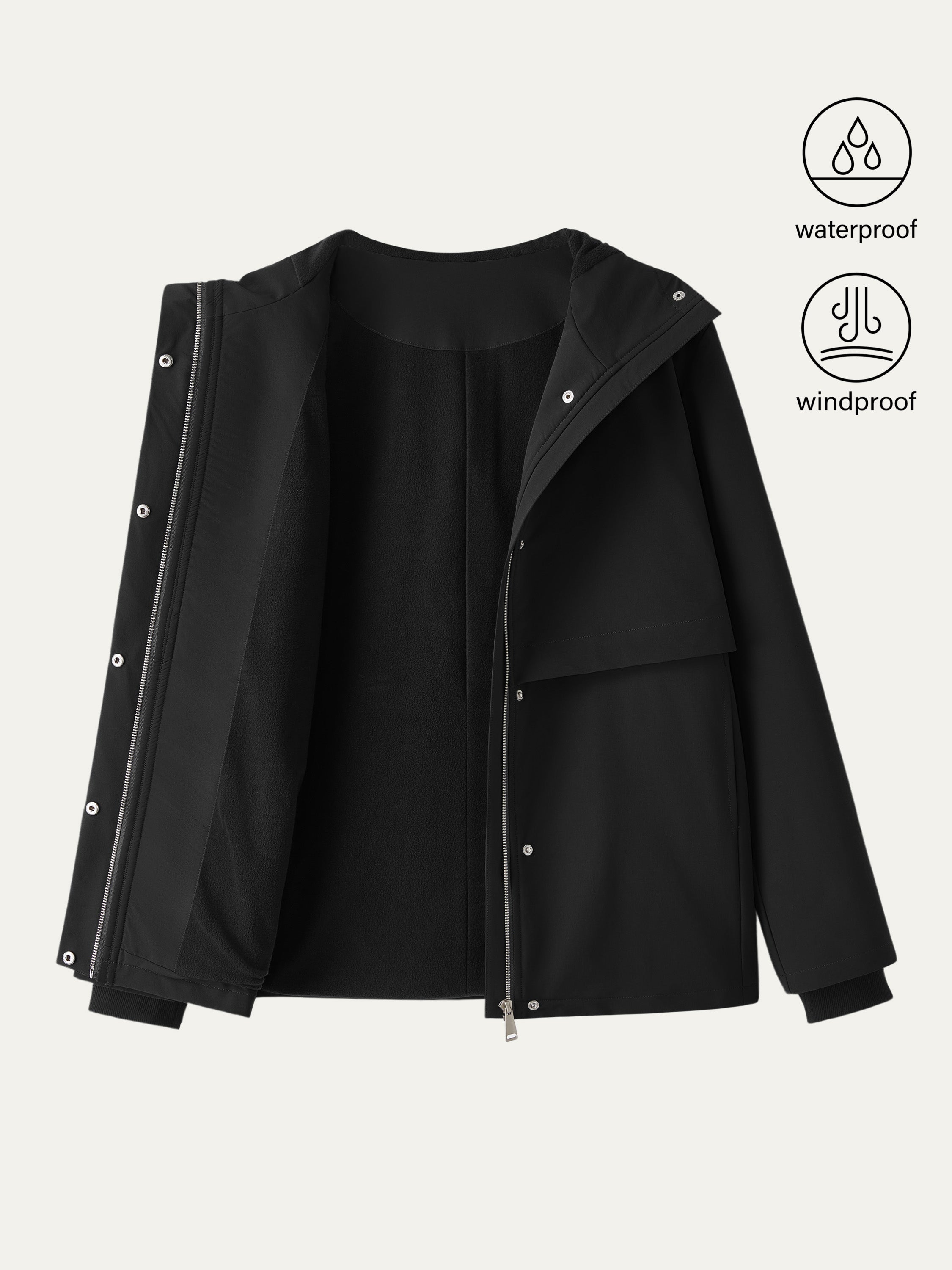 Waterproof Hooded Fleece Jacket