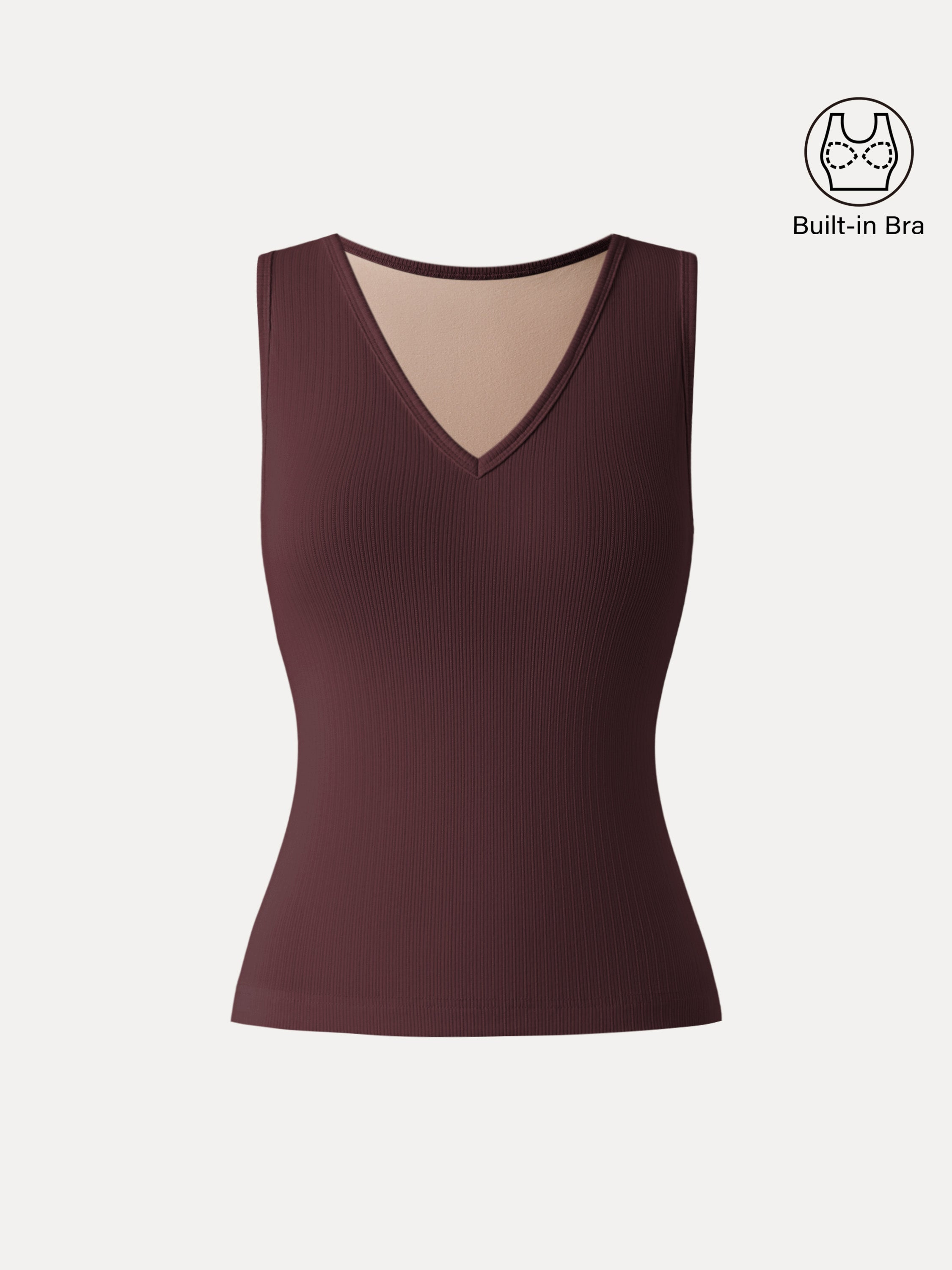 Stretch Cotton Pointelle V-neck Sleeveless Brami Tank