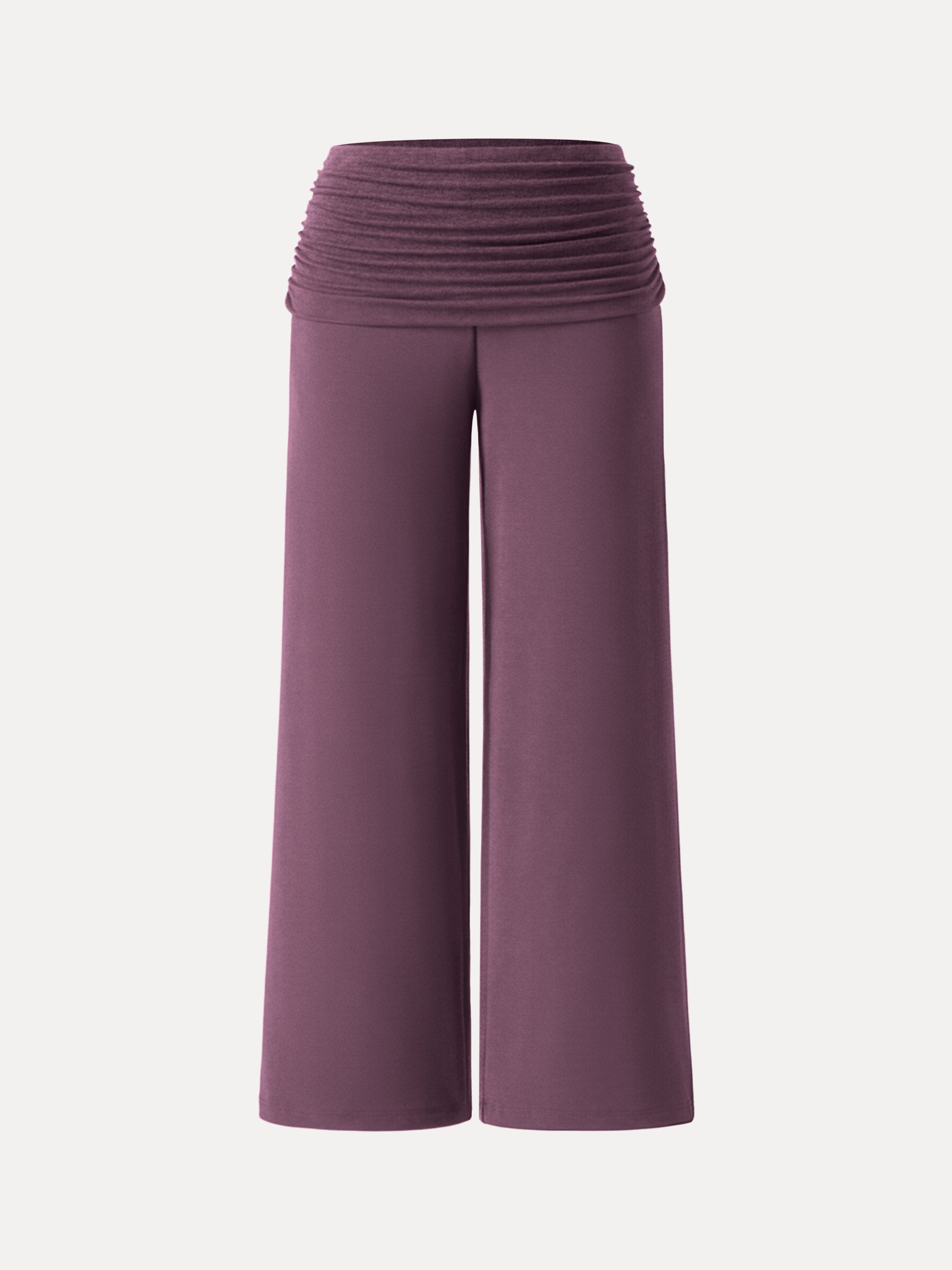 Non-Itchy Wool Blend Drapey Wide Leg Pull-on Pants with Pockets