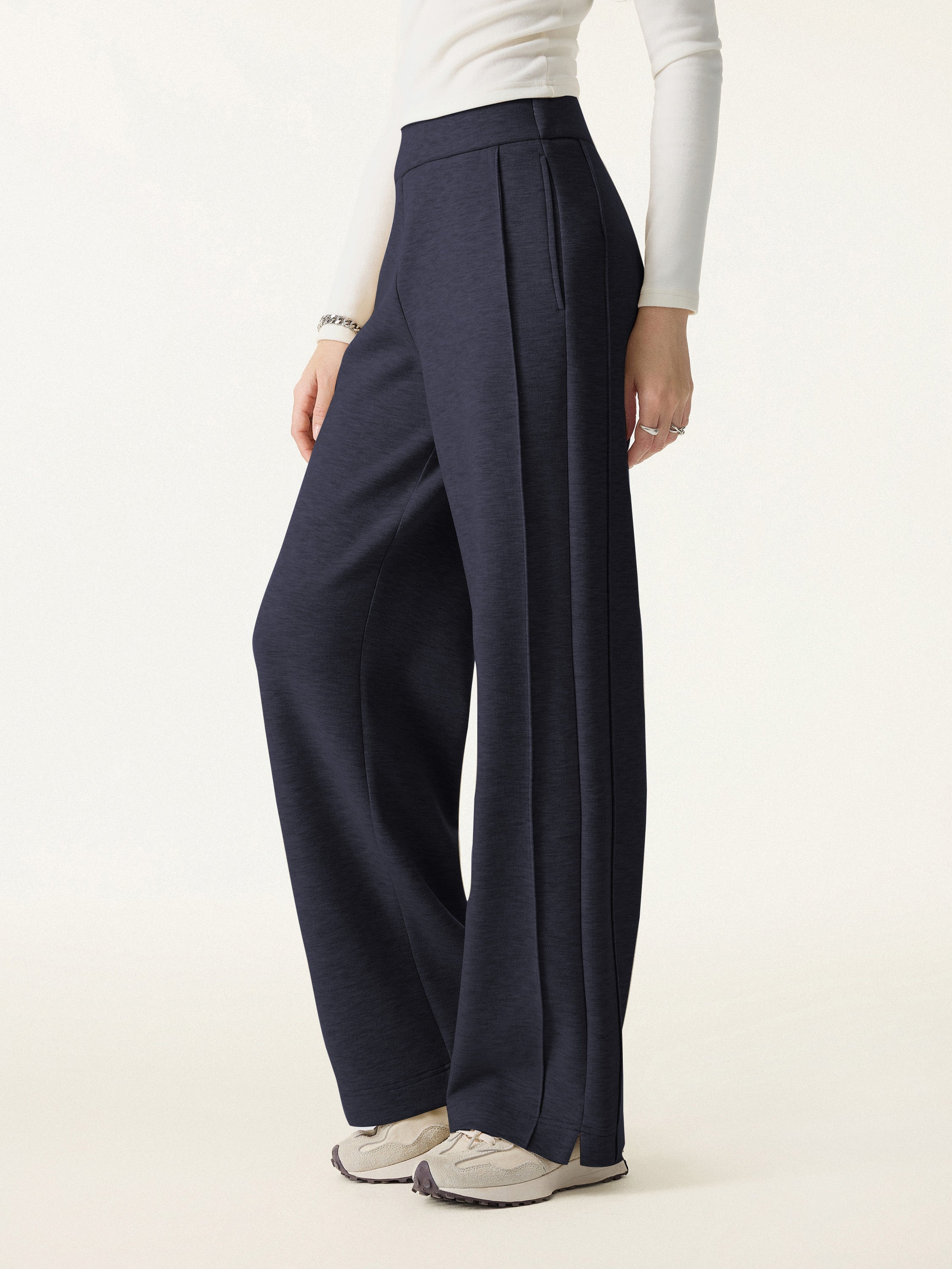 Cozy Warm High Rise Straight Leg Pull-On Pants