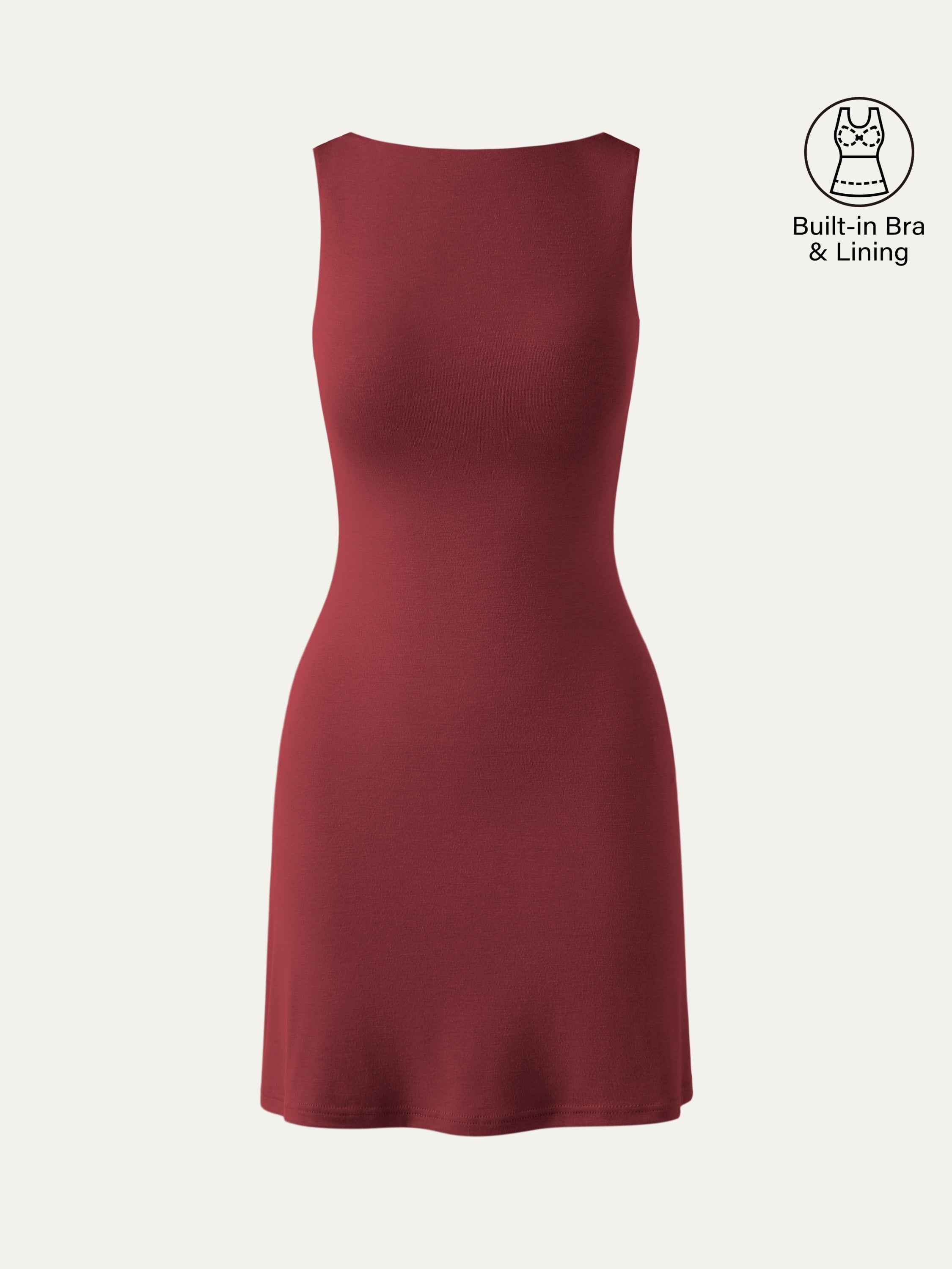 Cooling Open Back Bandless Brami Mini Dress