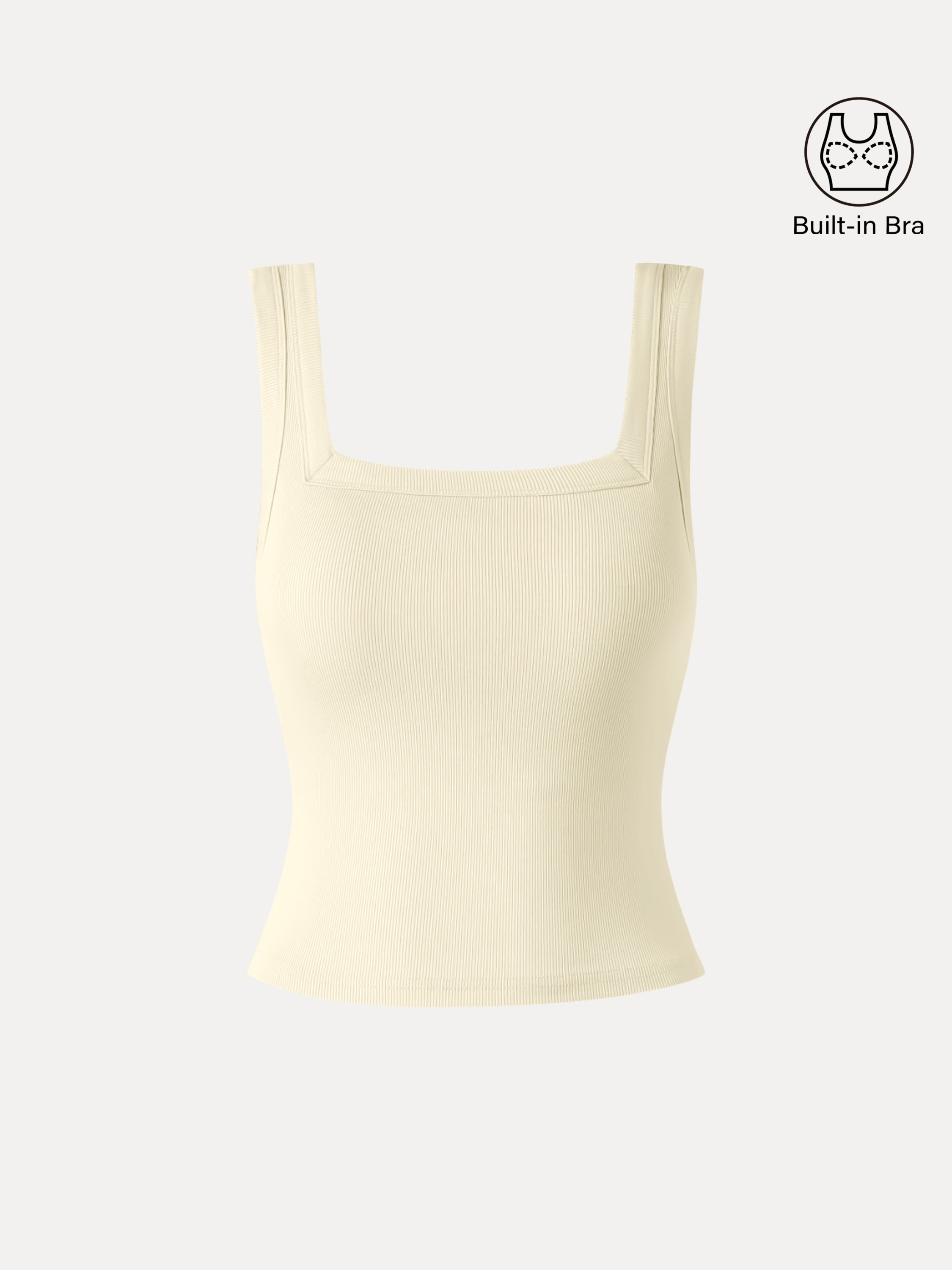 Slinky Square Open-Back Brami Tank Top
