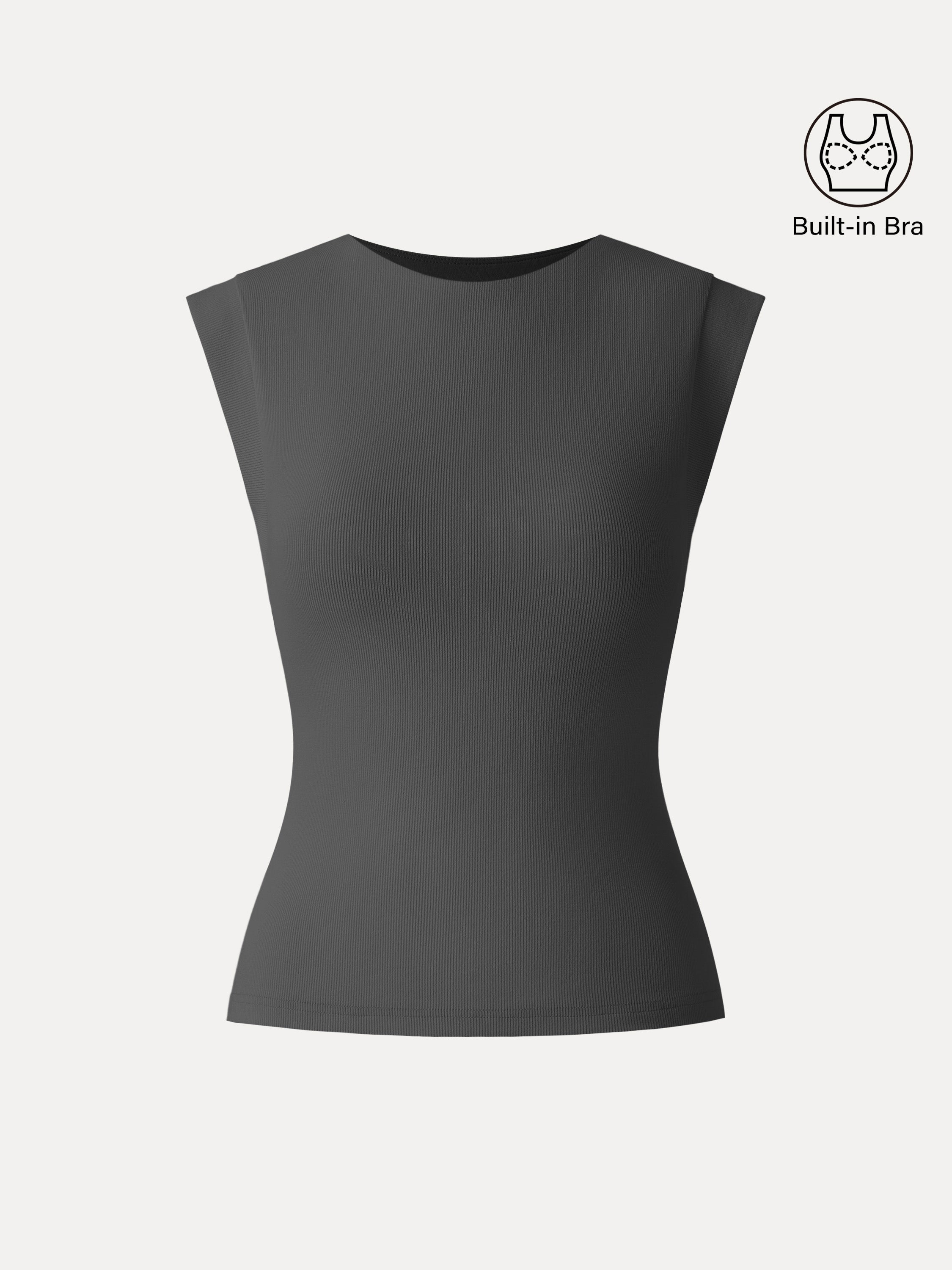 Cotton Viscose Round Neck Wide Shoulder Brami