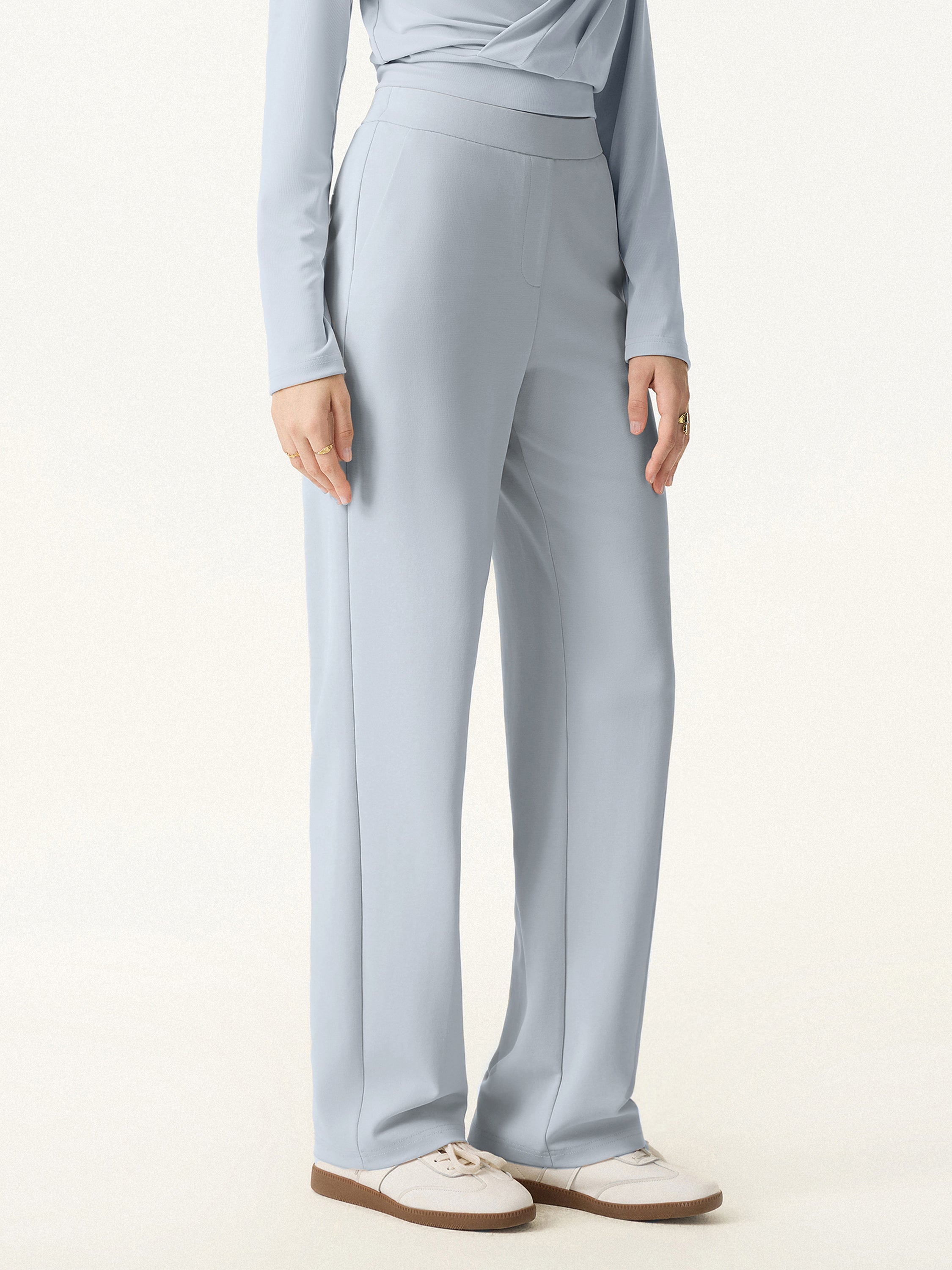 Sandwashed Modal Breathable Straight Leg Pull-on Travel Pants