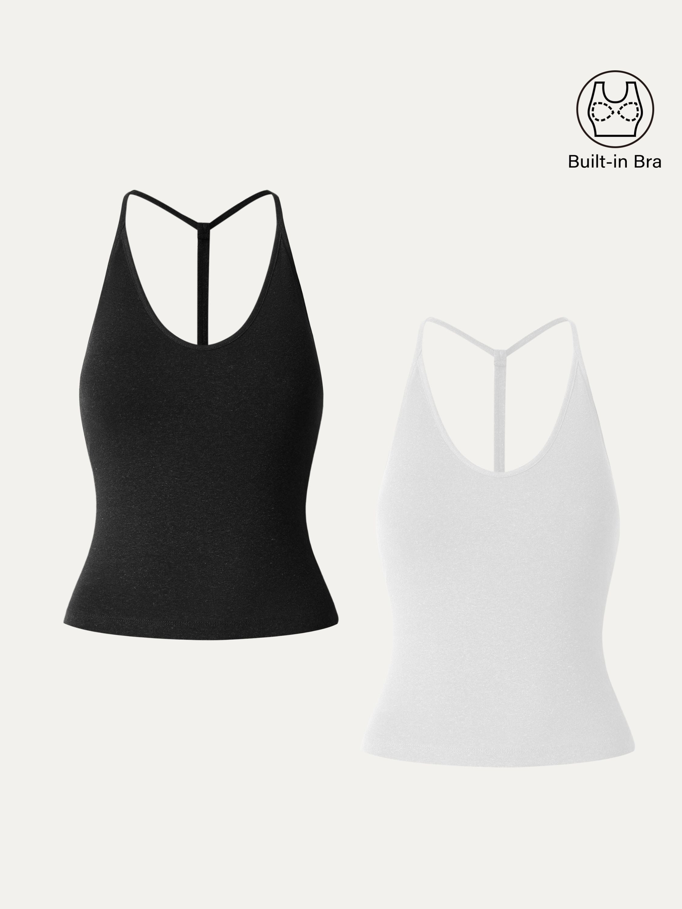 Soft Linen Luxe V-neck T-back Airy Brami Tank