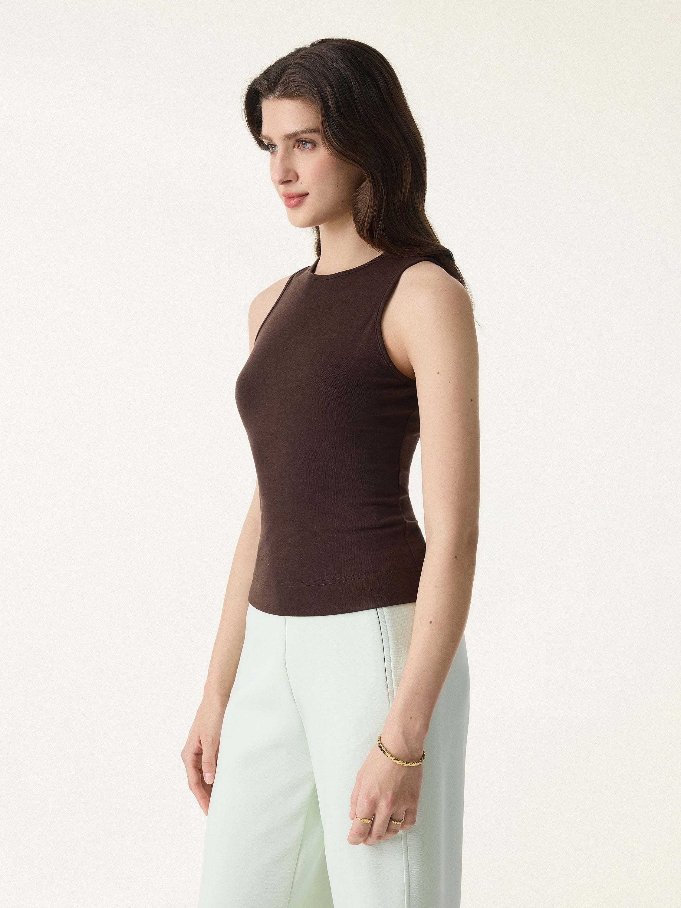 Non-Itch Lyocell Wool Round Neck Tank