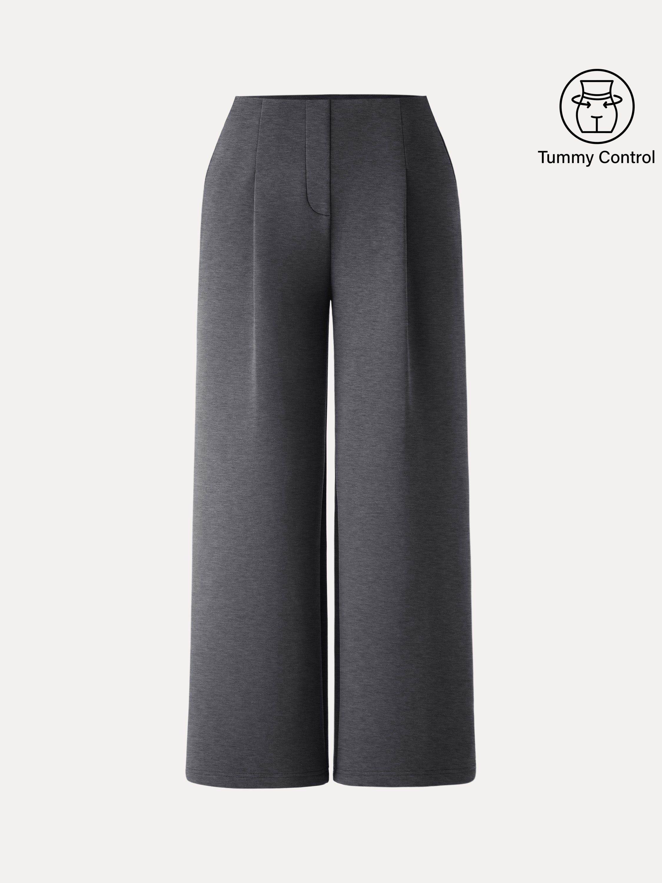 Tummy-Control Mid Rise Straight Leg Pull-on Pants