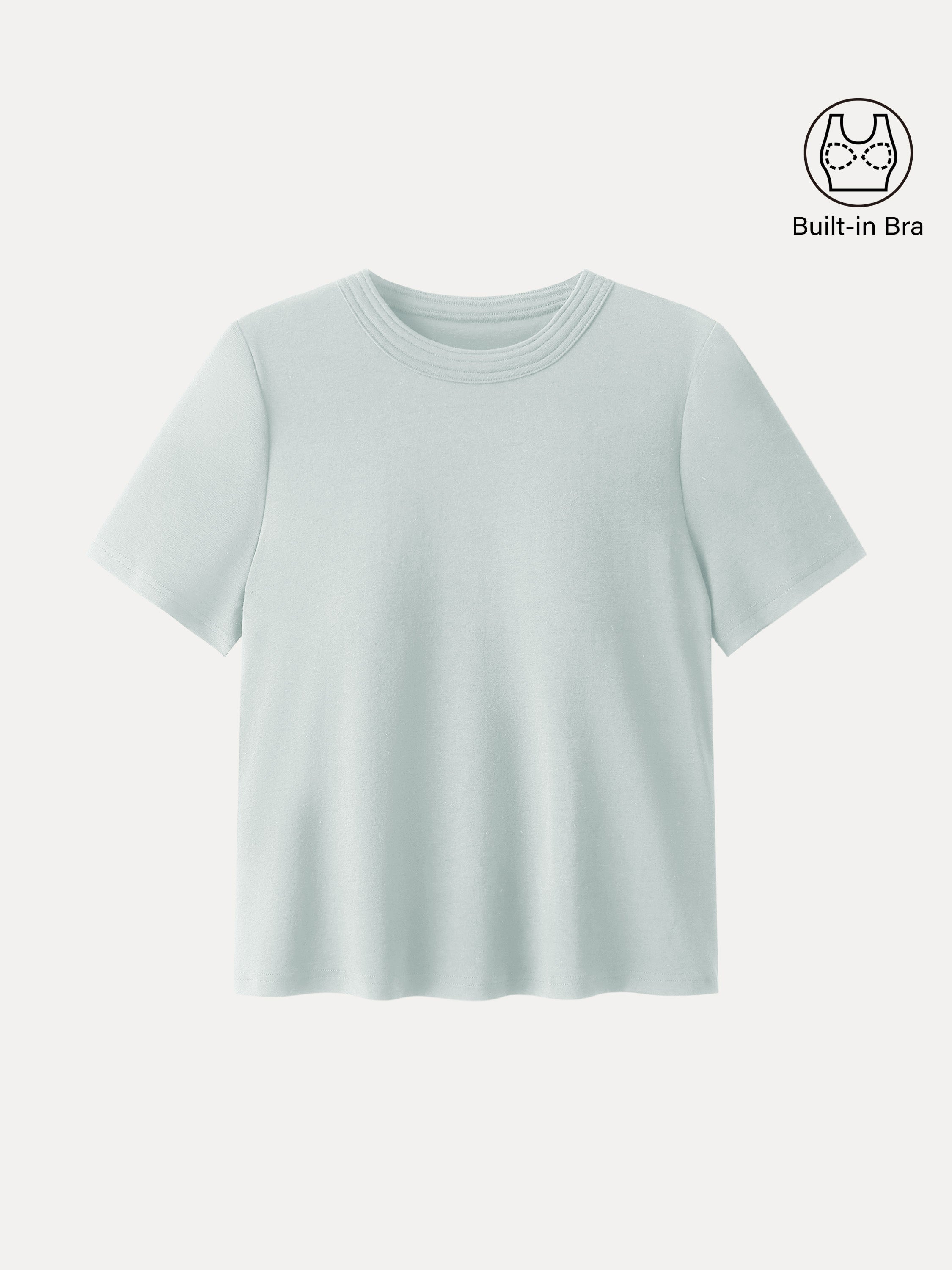 Cotton Lyocell Crew Neck Short Sleeve Brami