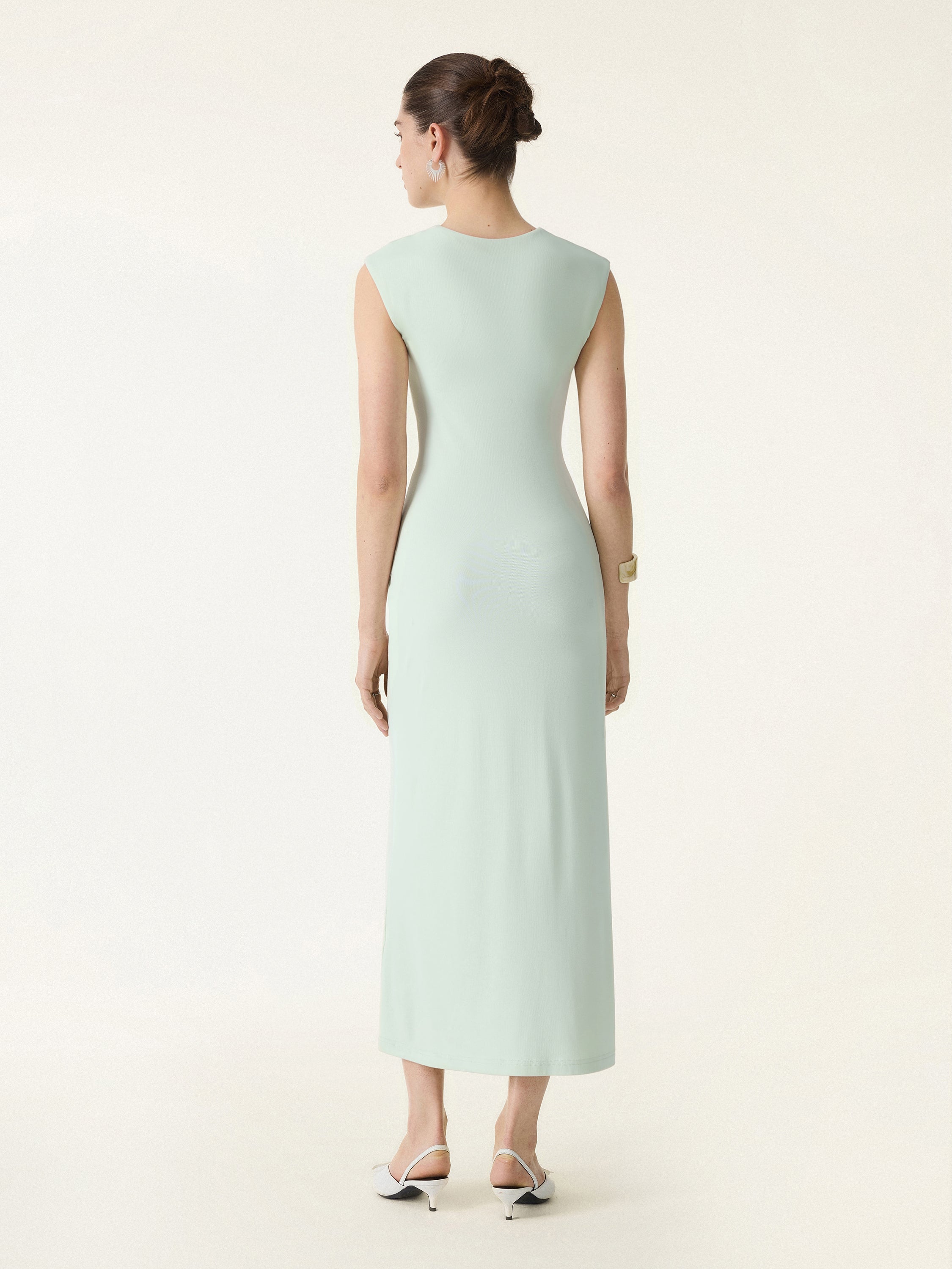 SkinKiss Flowy Wide Shoulder Midi Brami Dress