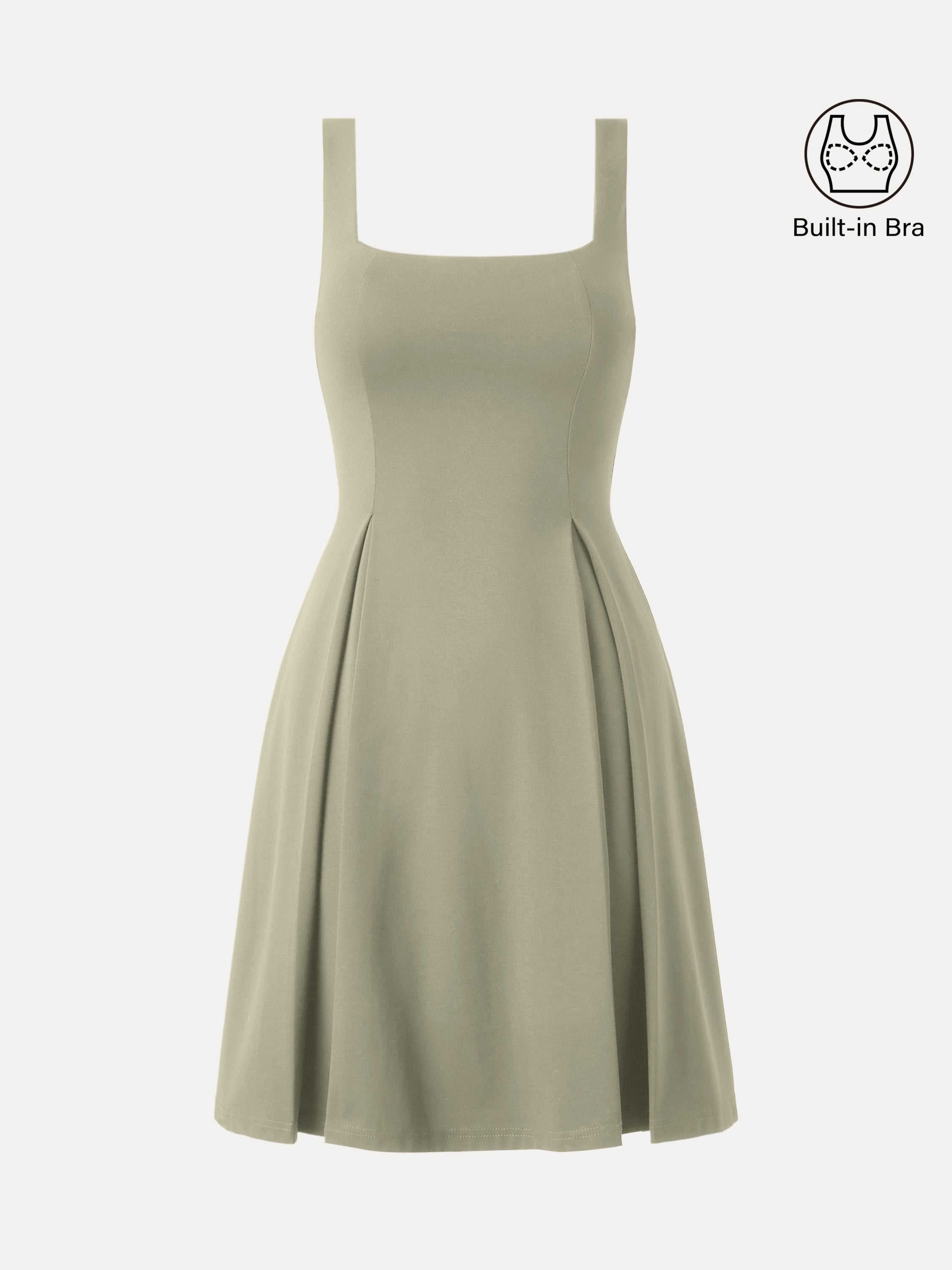 Square Neck Fit-and-flare Mini Brami Dress