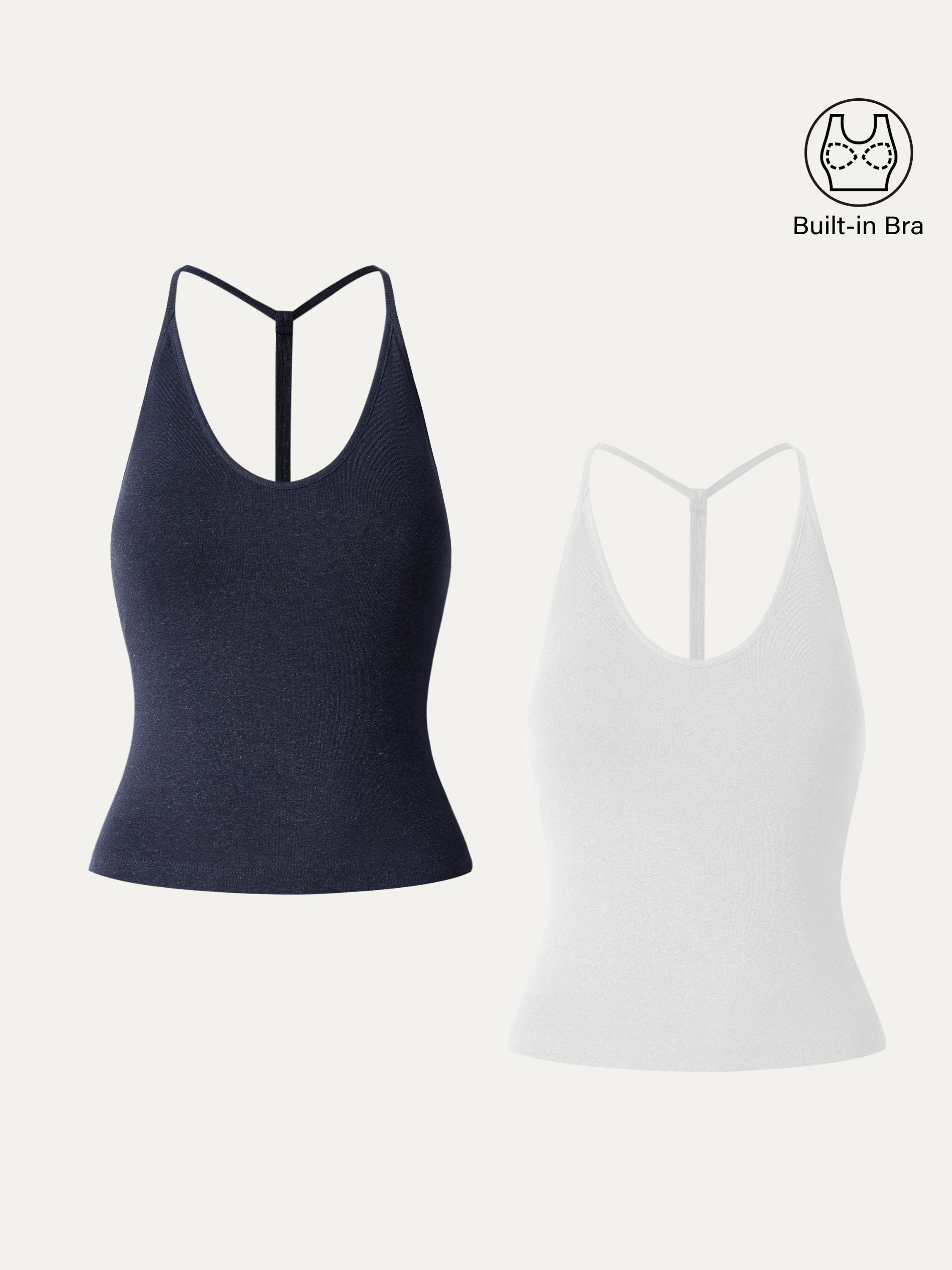 Soft Linen Luxe V-neck T-back Airy Brami Tank