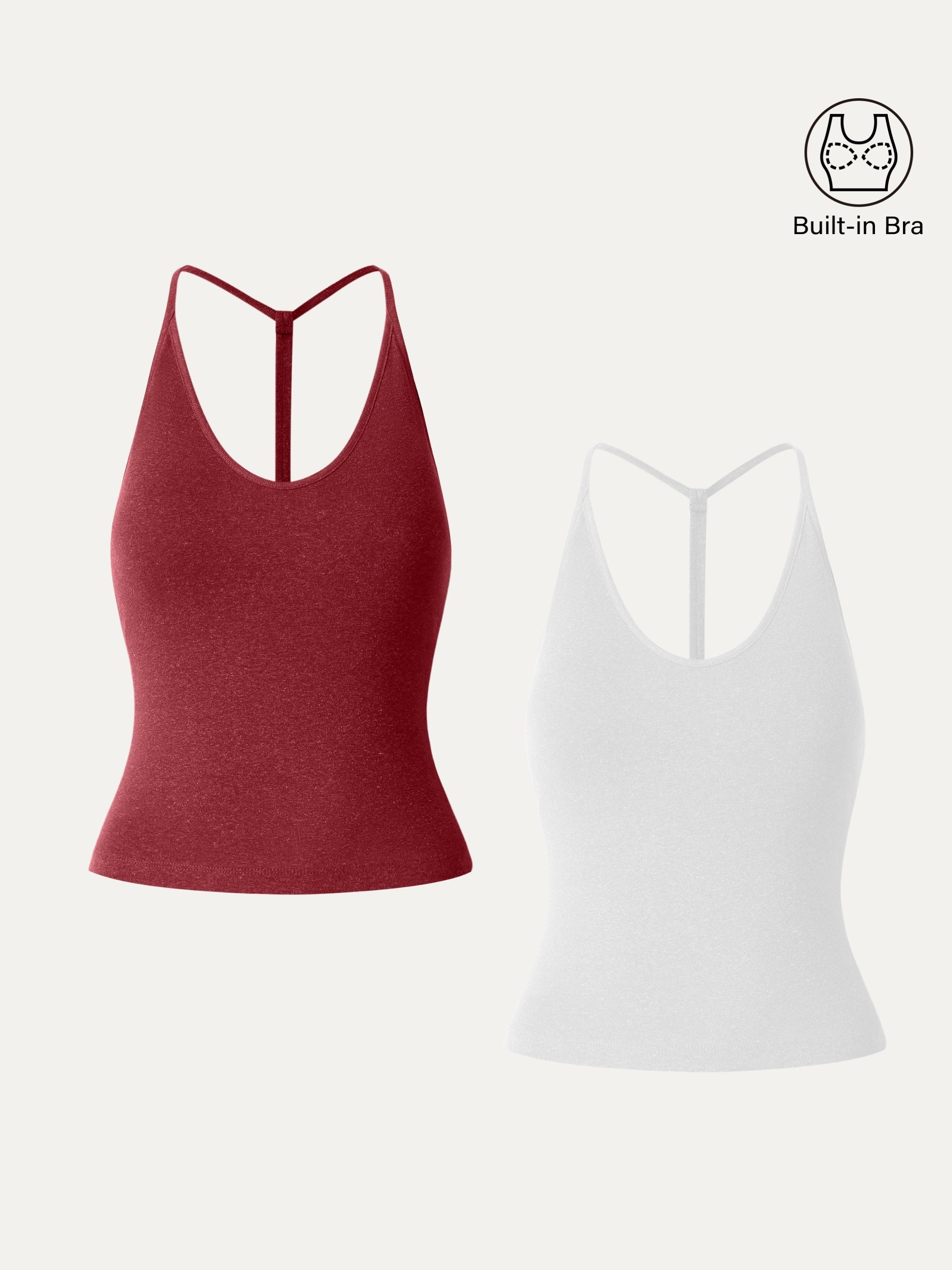 Soft Linen Luxe V-neck T-back Airy Brami Tank