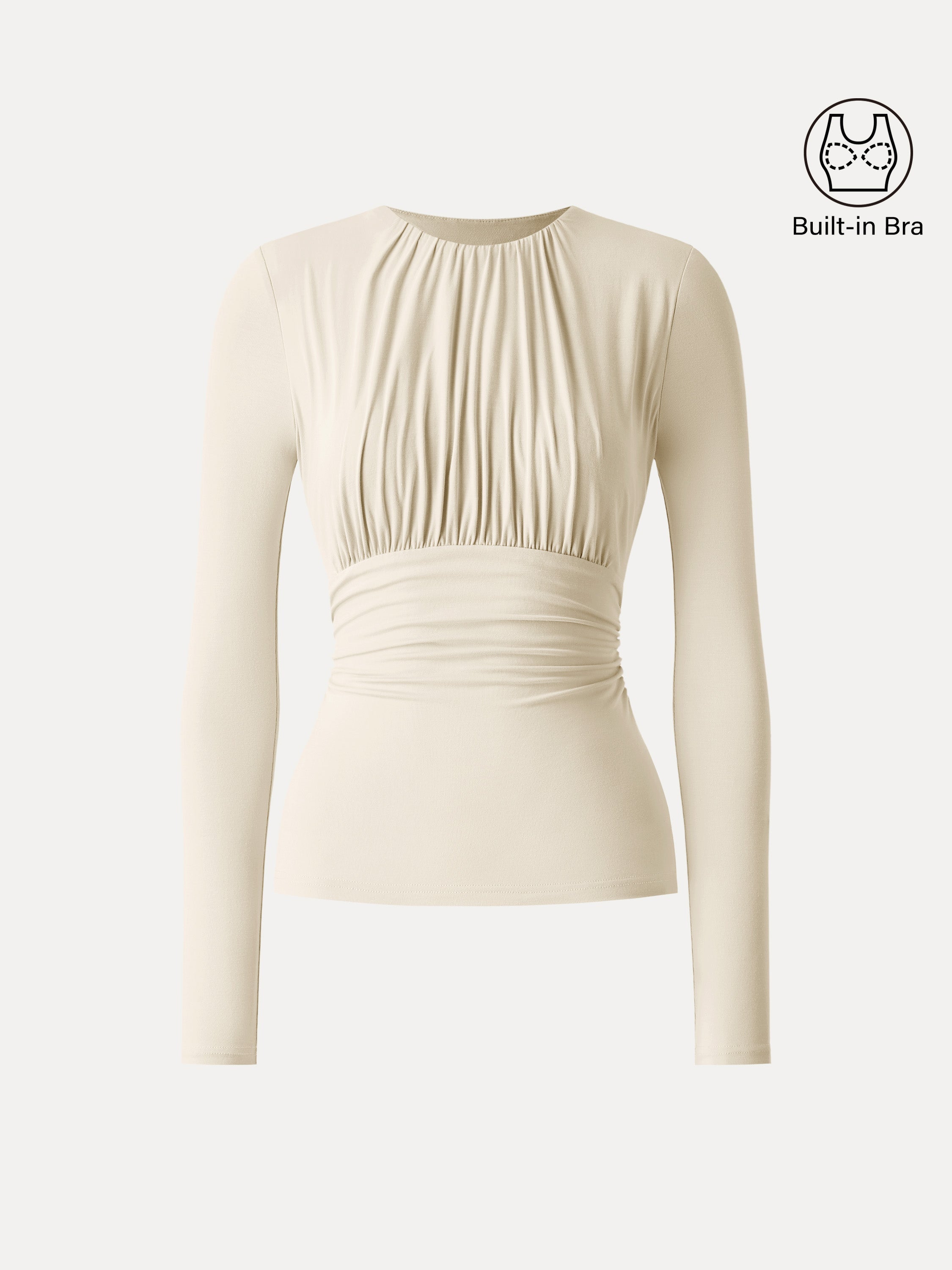 SkinKiss Round Neck All-over Ruching Brami