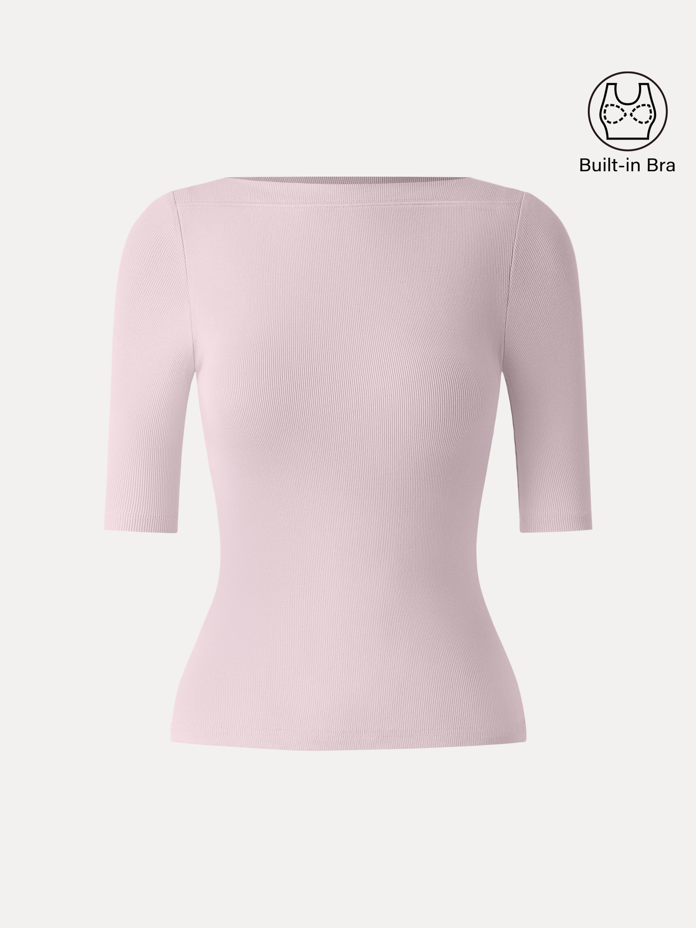 Cotton Viscose Slash Neck 3/4 Sleeves Brami