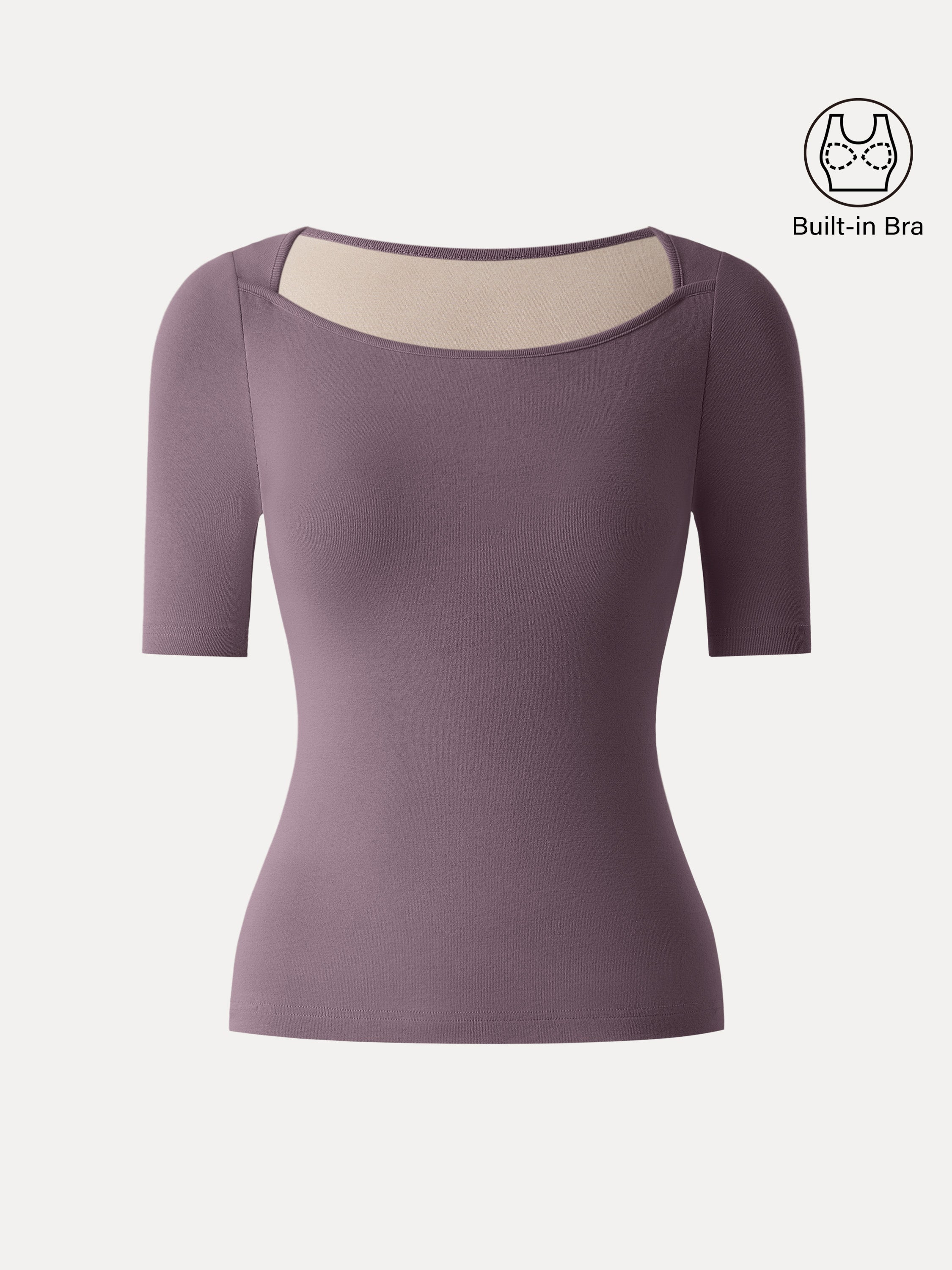 Cotton Lyocell Scoop Neck Short Sleeve Brami