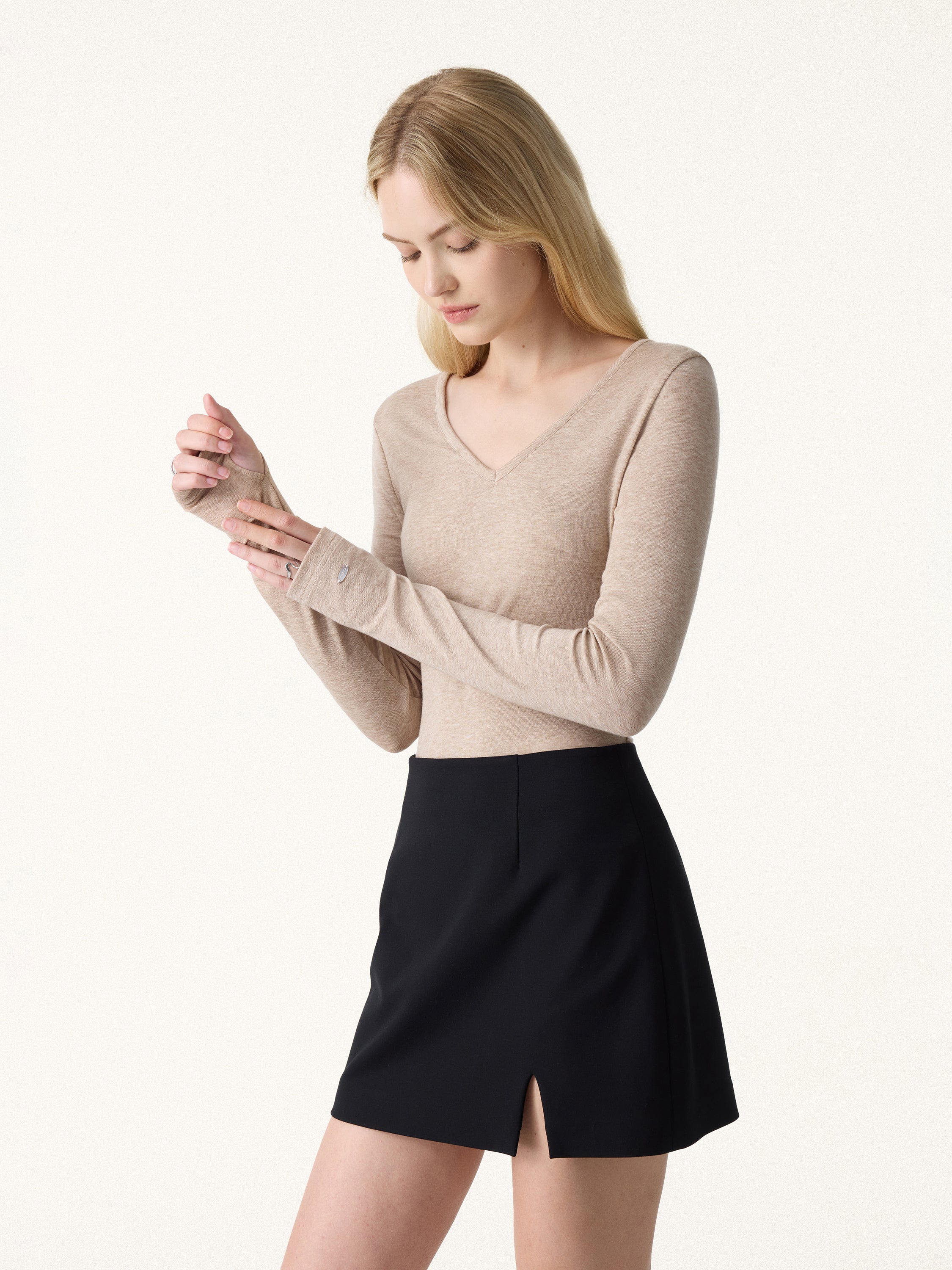Non-Itch Lyocell Wool Multi-Wear Long Sleeve Top