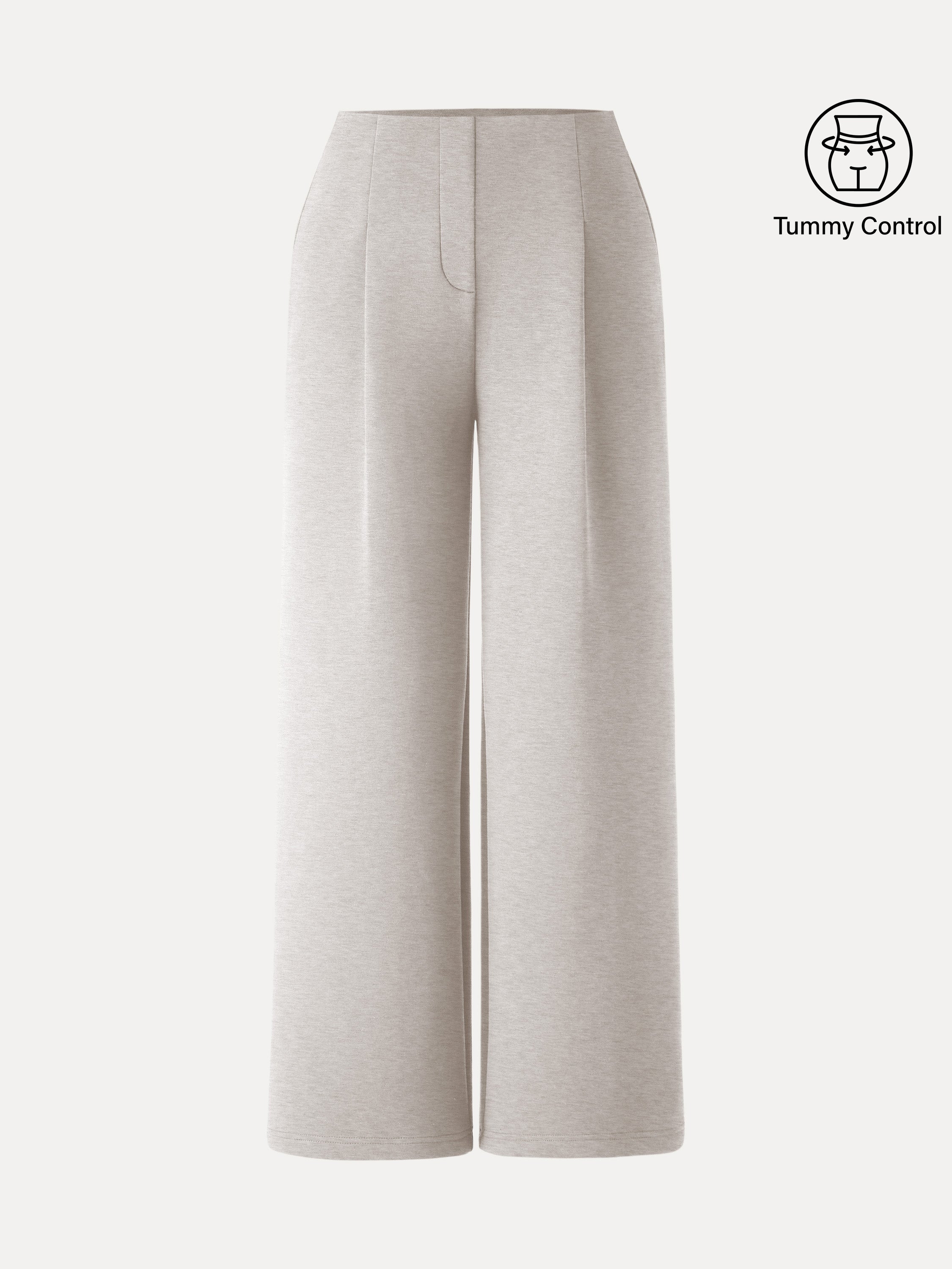 Tummy-Control Mid Rise Straight Leg Pull-on Pants