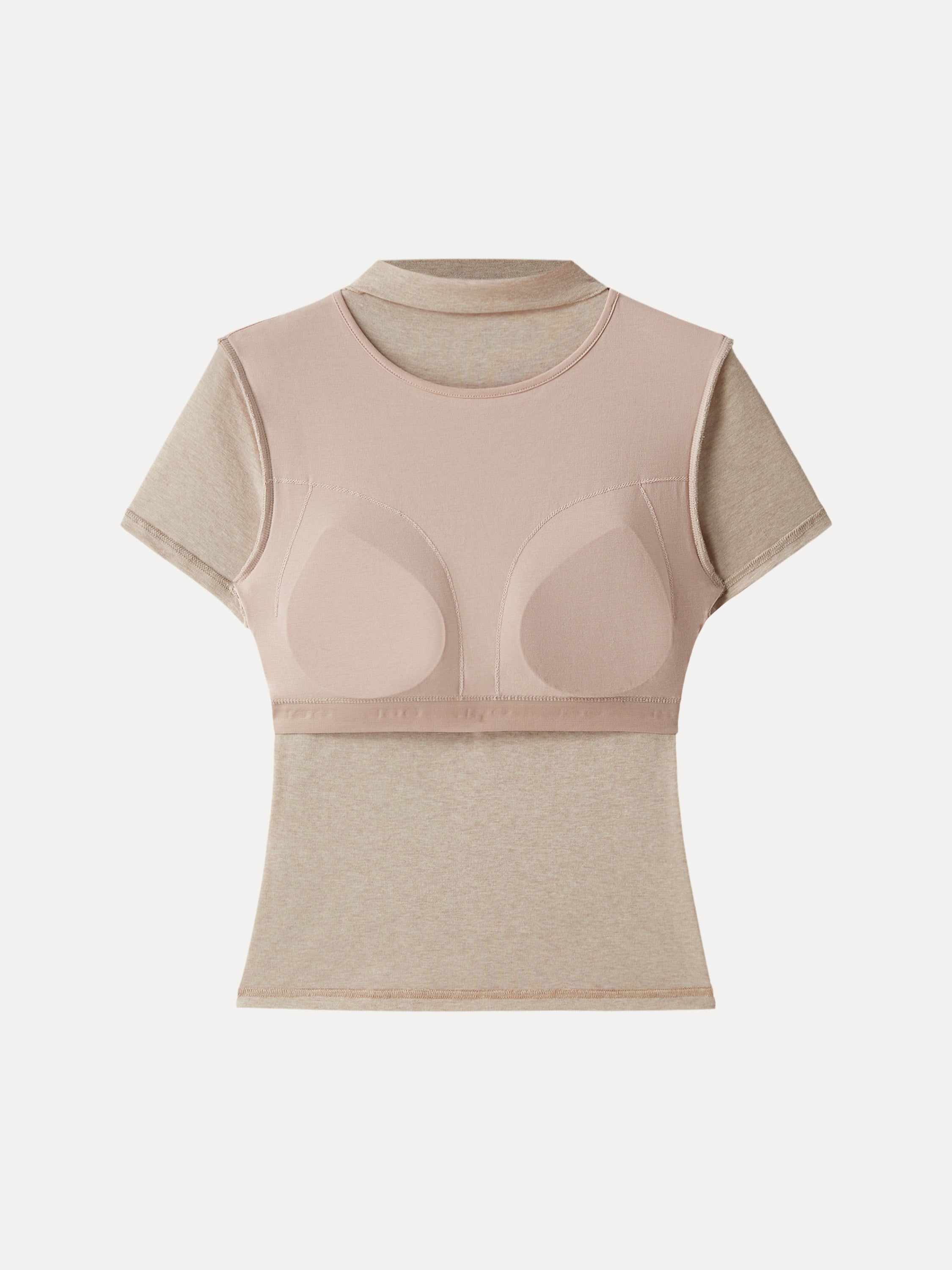 Lyocell Wool Mockneck Short Sleeve Brami