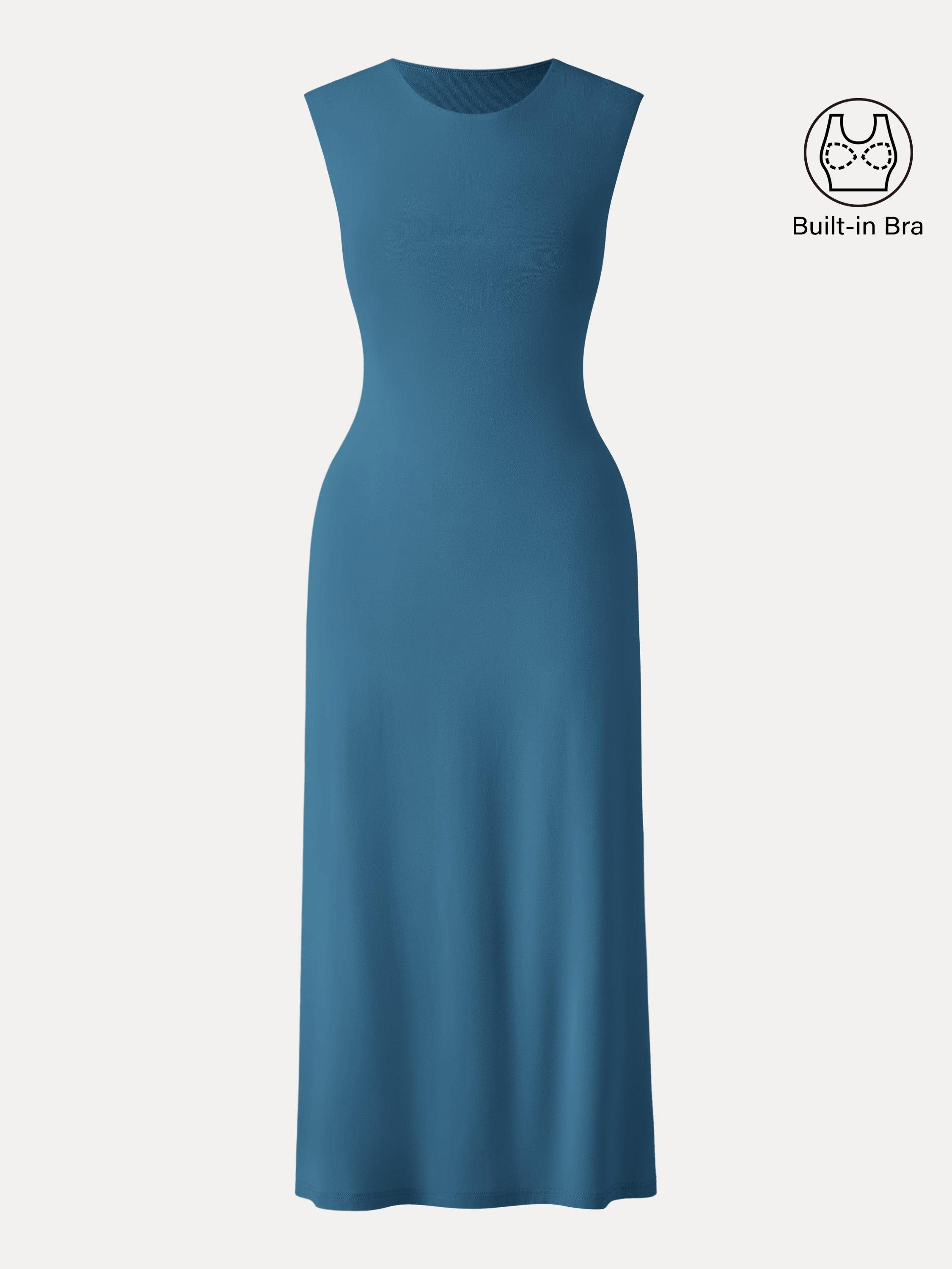 SkinKiss Flowy Wide Shoulder Midi Brami Dress