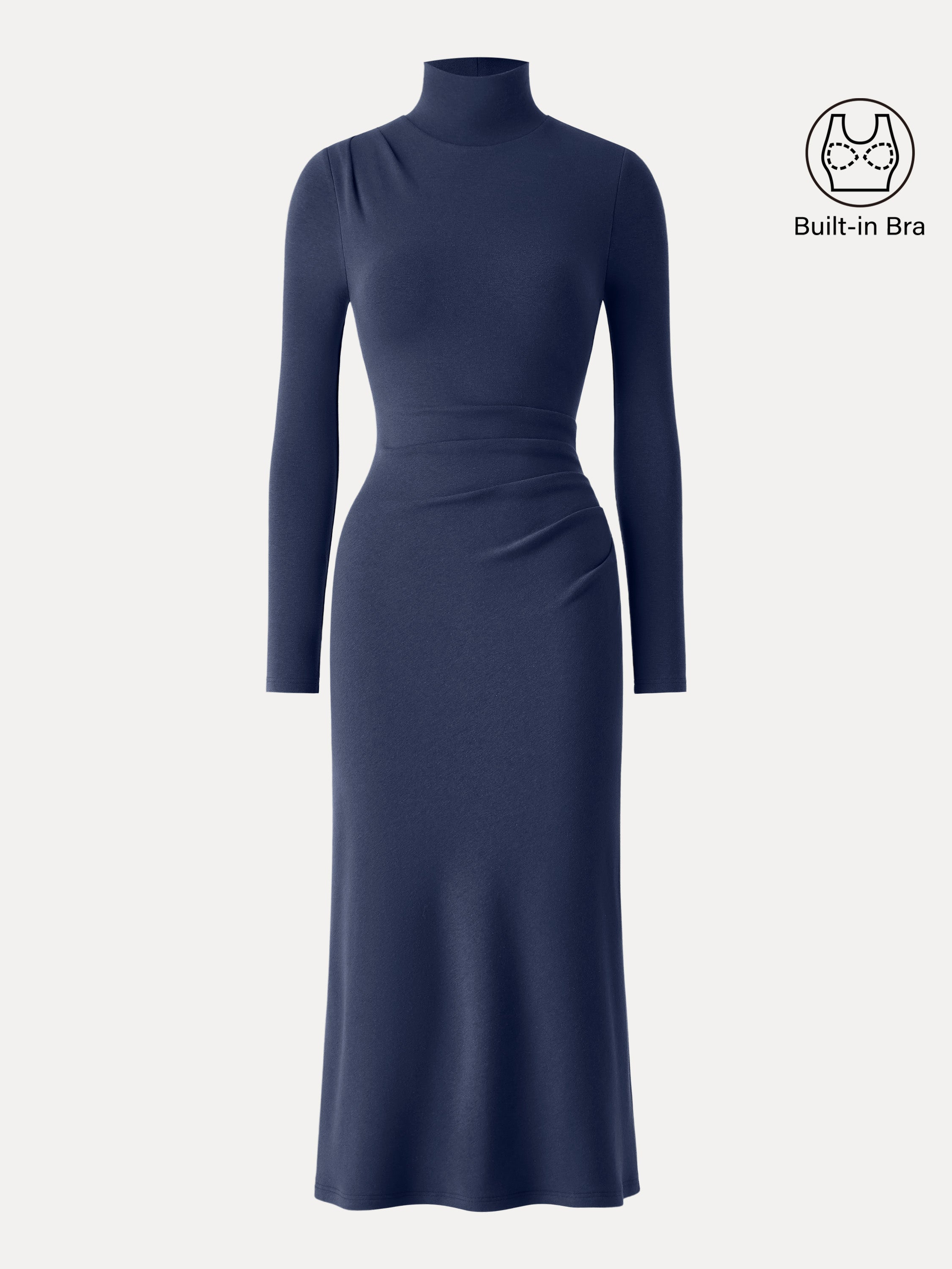 ProWarm Turtleneck Tucked Midi Brami Dress