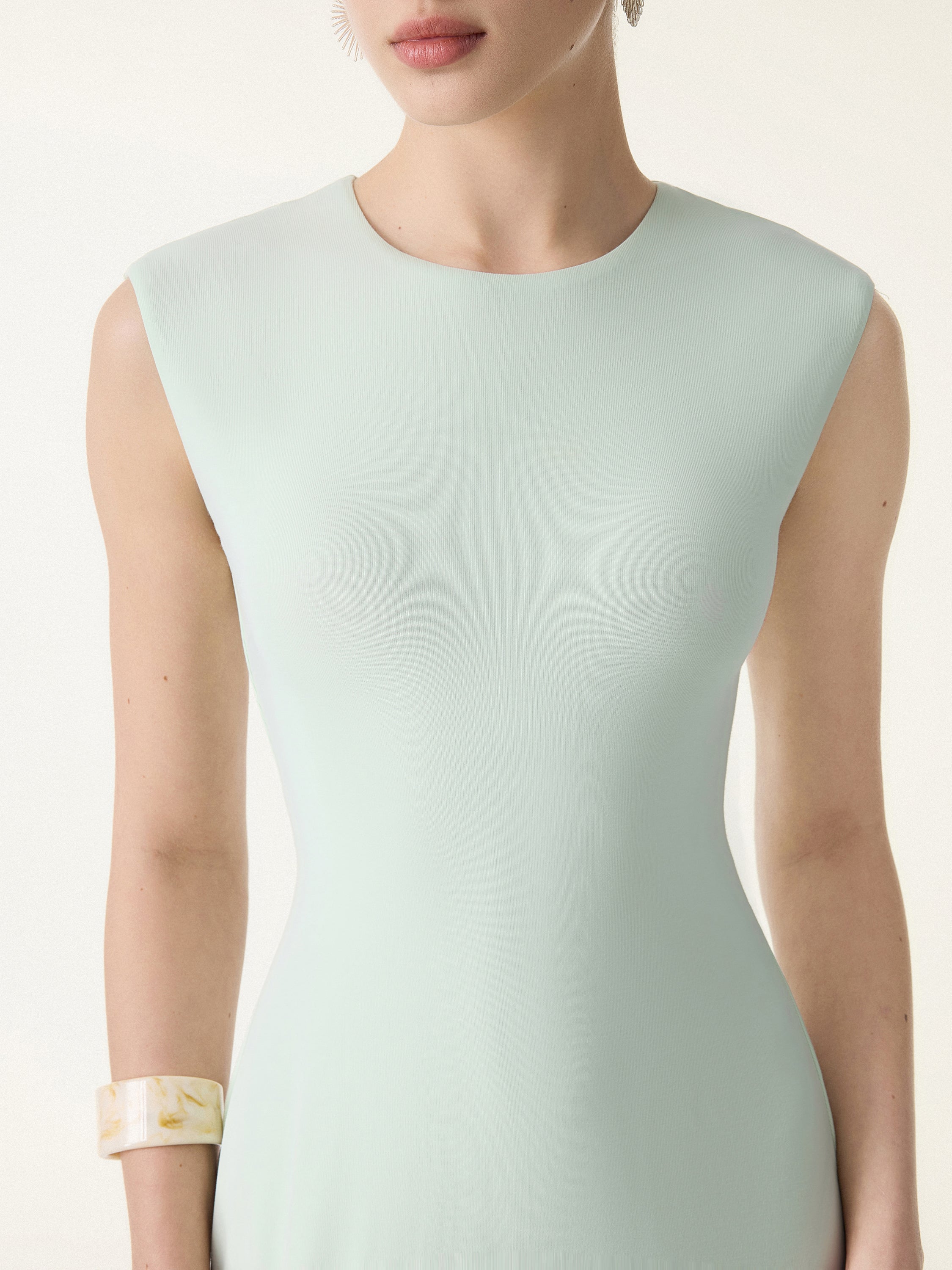 SkinKiss Flowy Wide Shoulder Midi Brami Dress