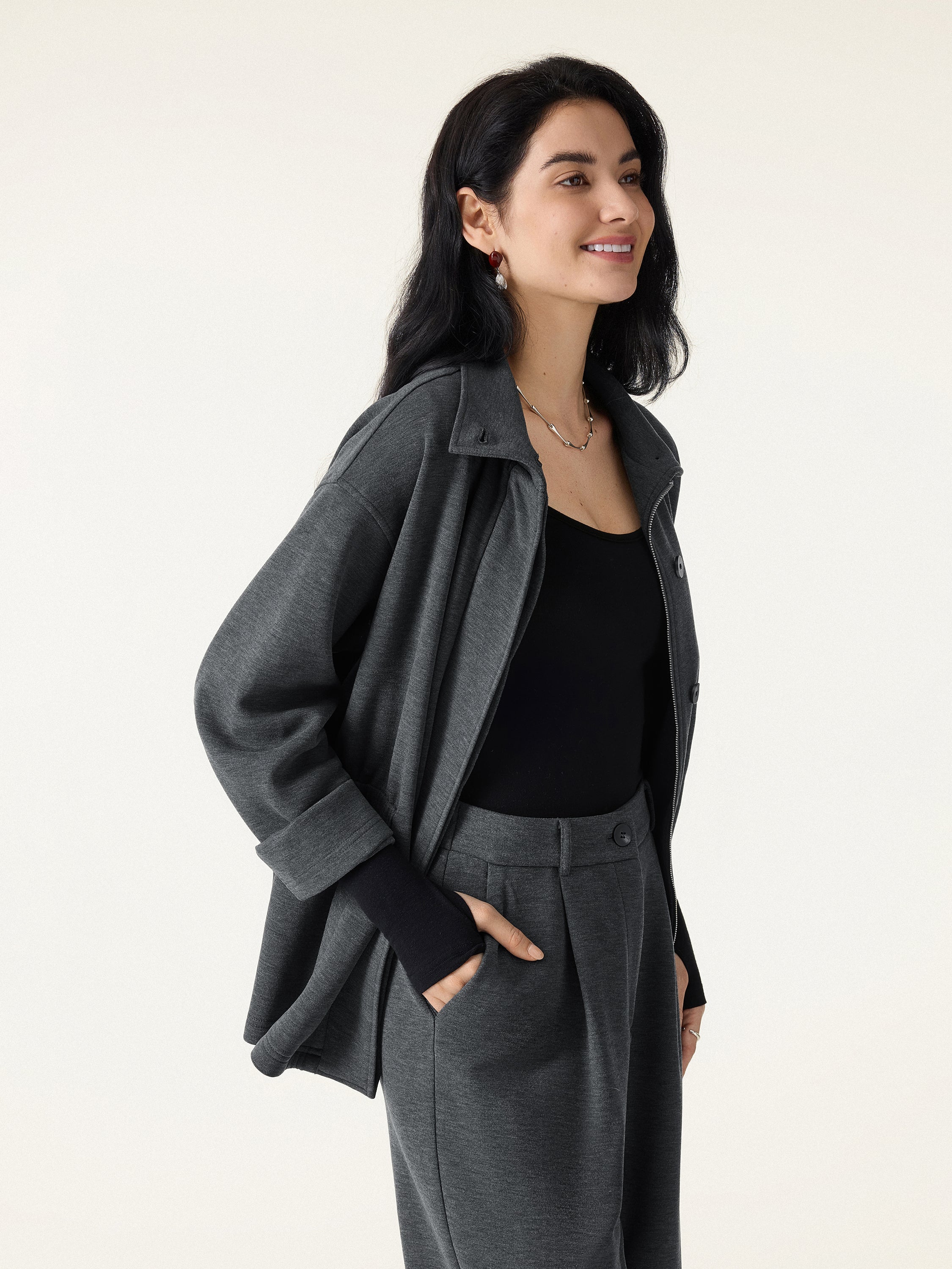 Windproof Cozy Warm Stand Collard Cinched Waist Jackets