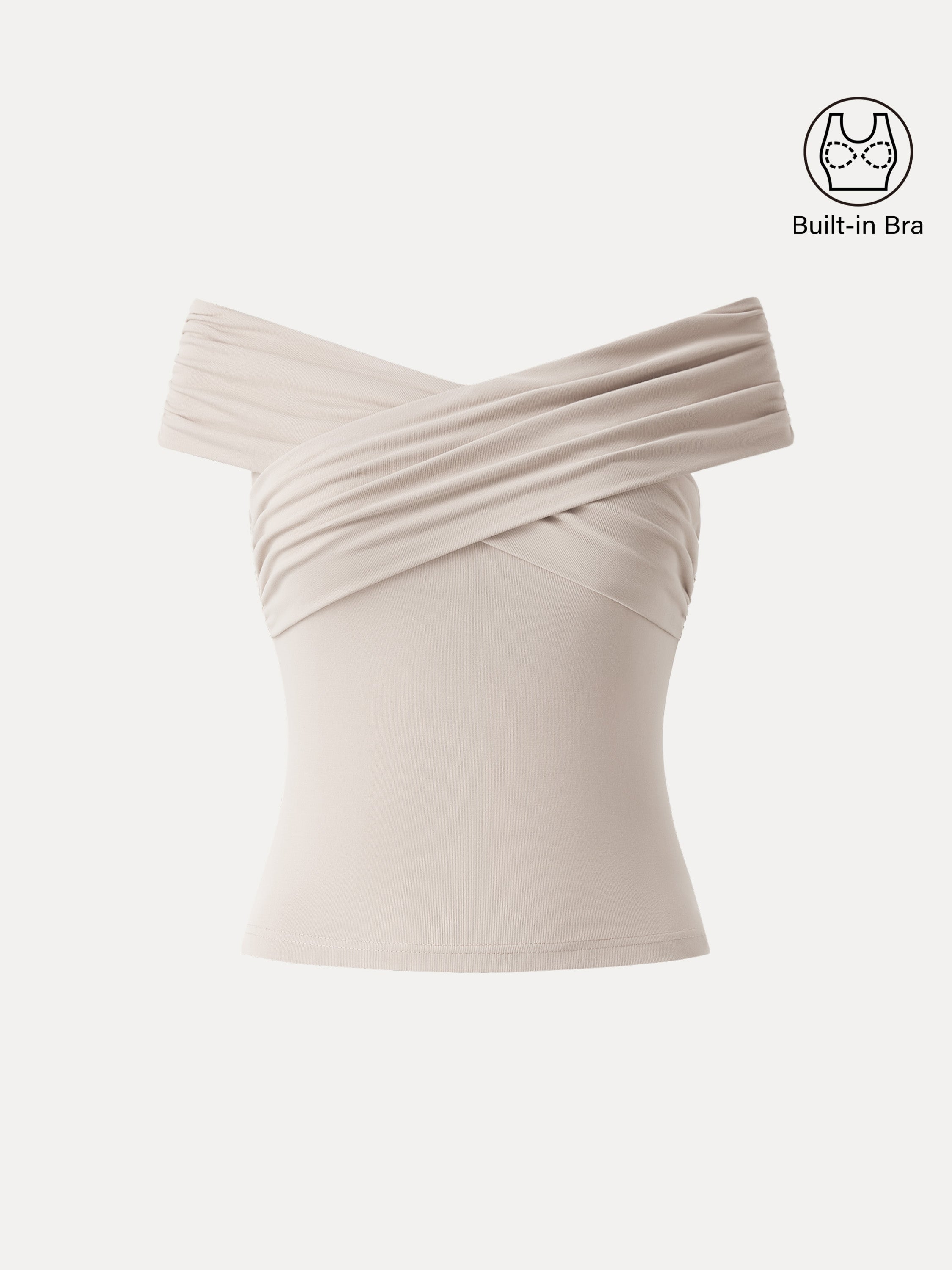 Criss Cross Off Shoulder New Airy Brami Top