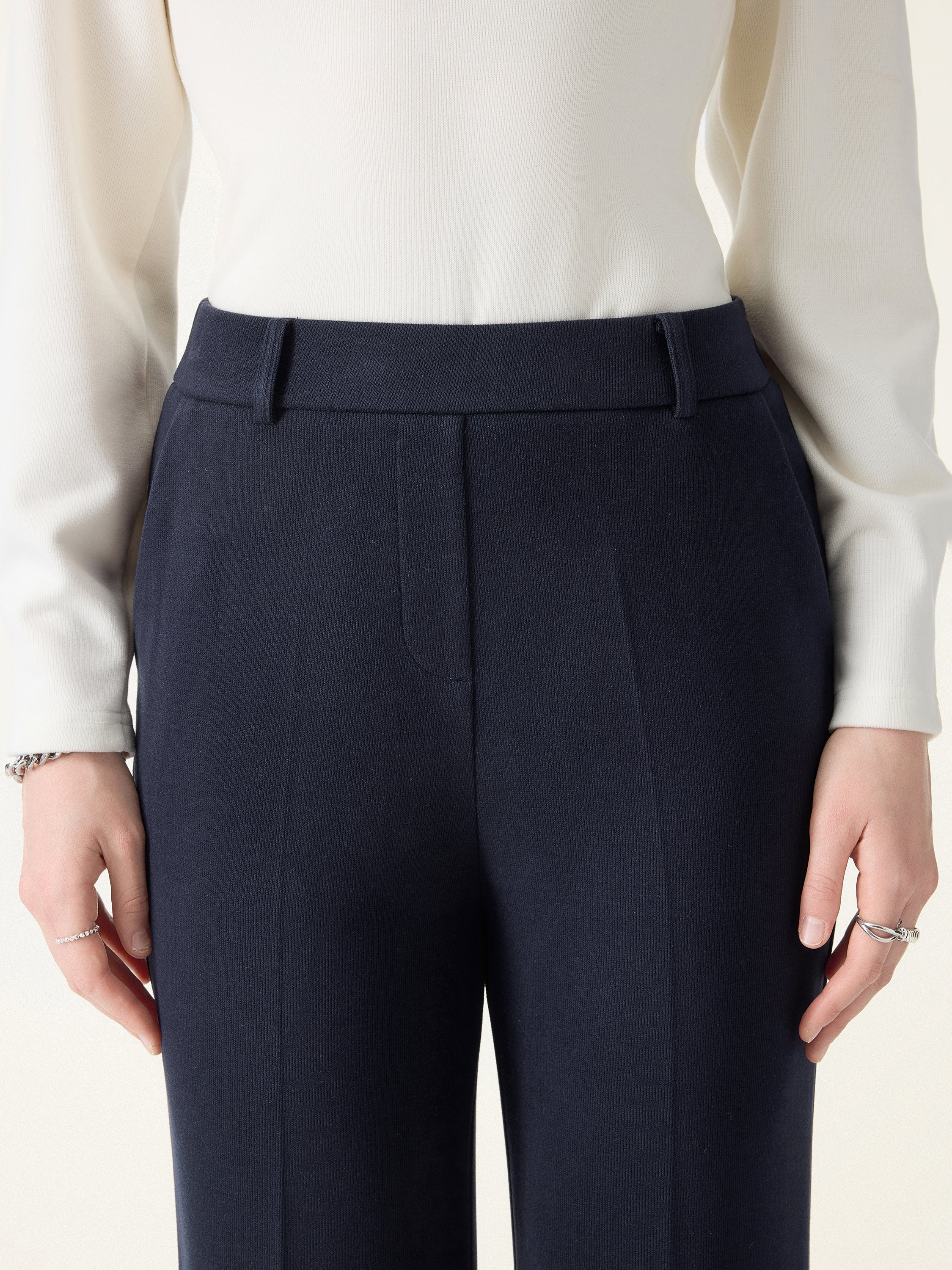 Cozy Warm High Rise Kickout Pull-on Pants with Pockets