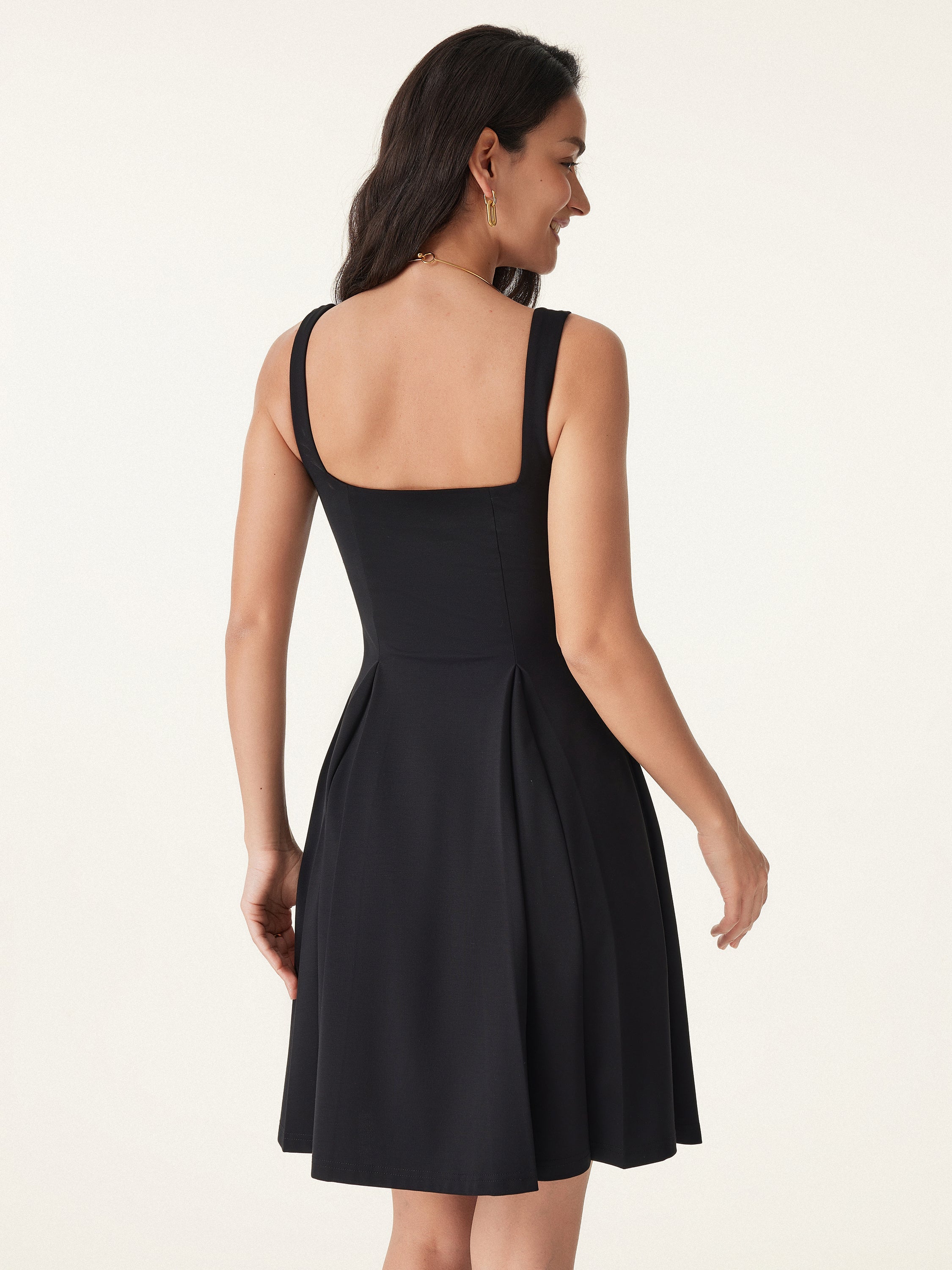 Square Neck Fit-and-flare Mini Brami Dress