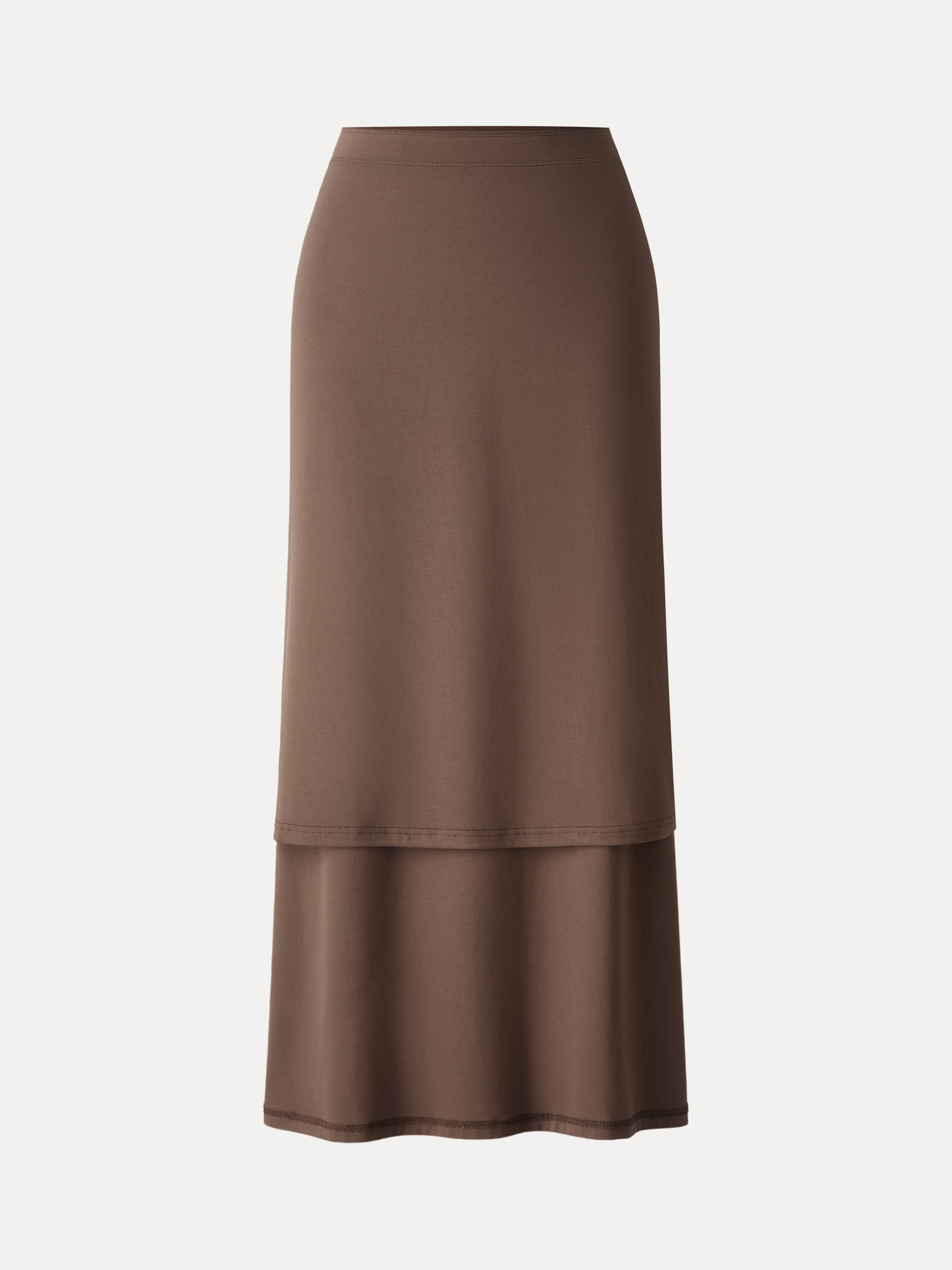2Pcs Set SkinKiss Square Neck Cap Sleeve Cropped Brami & H-Line Maxi Skirt