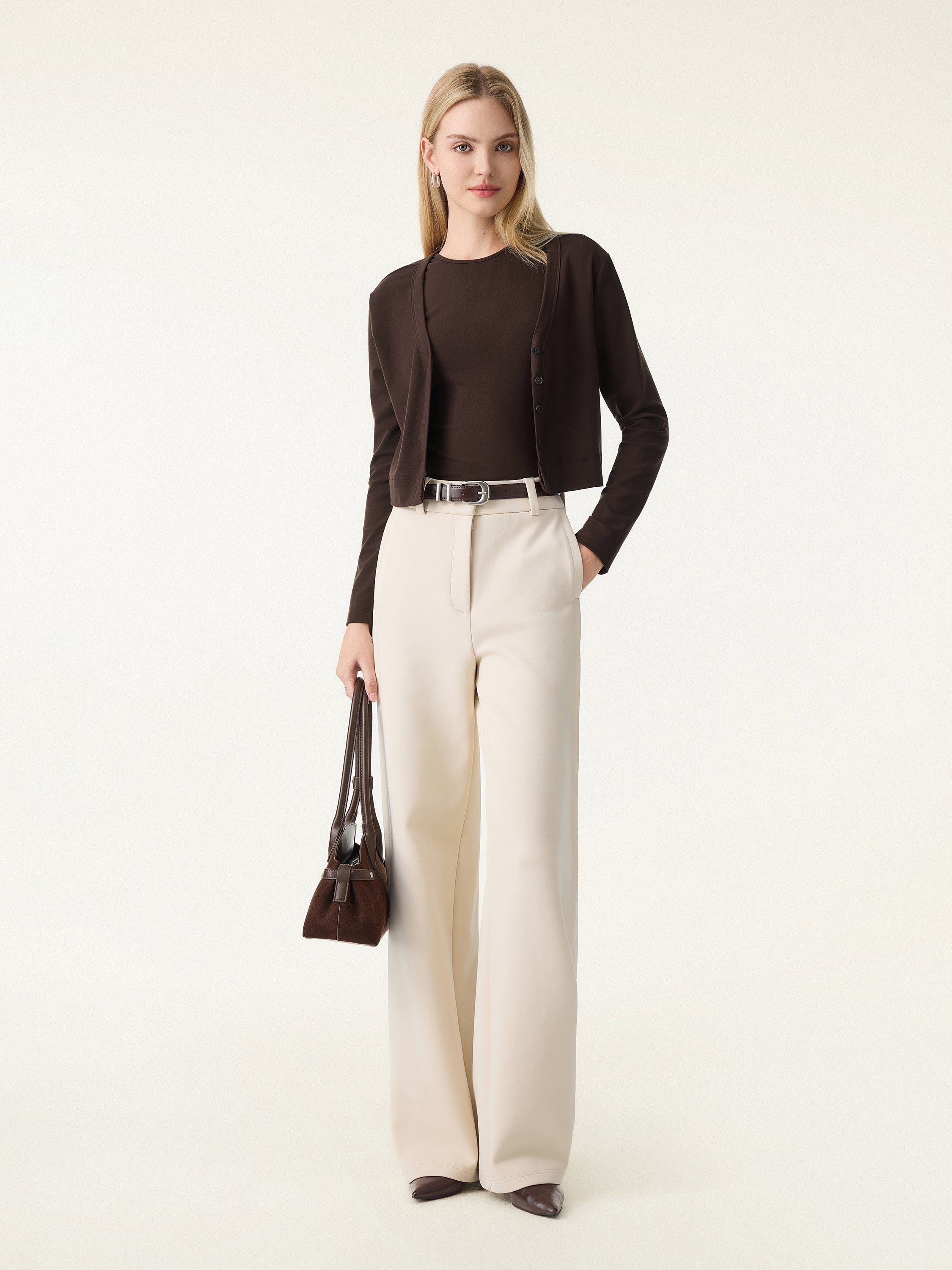 Non-Itch Lyocell Wool Relaxed Cardigan