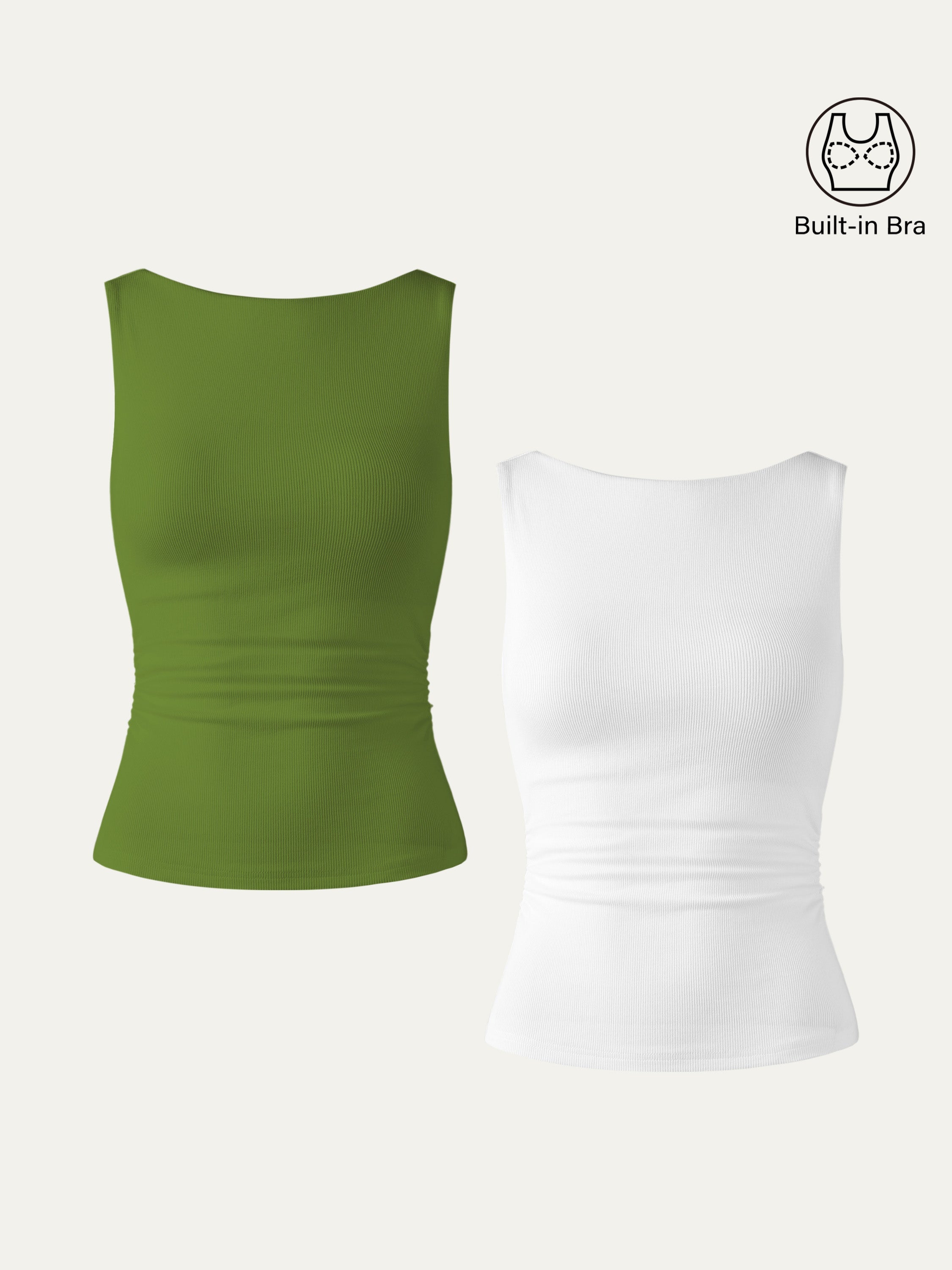 Elastic Open Back Brami Tank