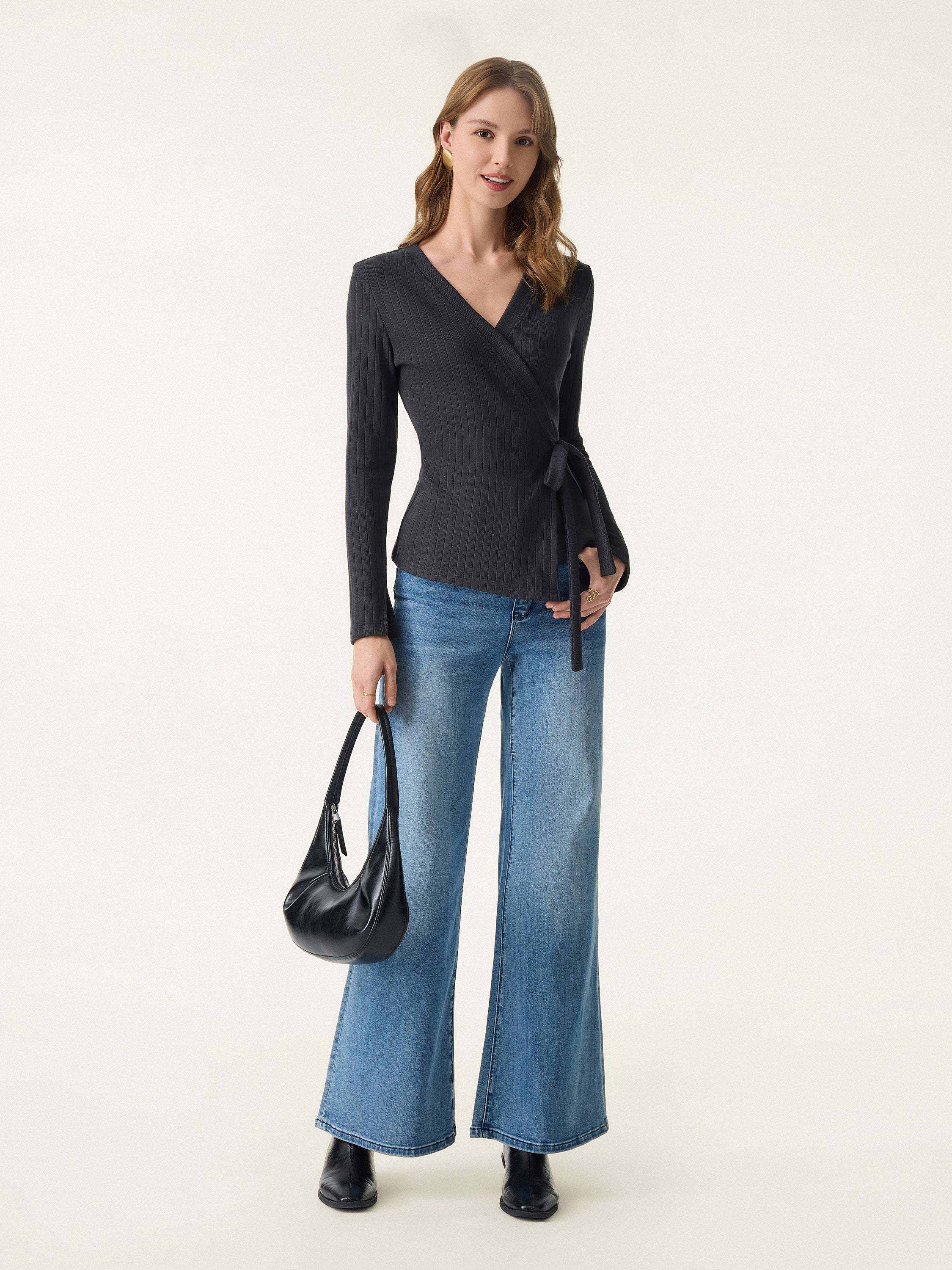 Wrapped Long Sleeve Top