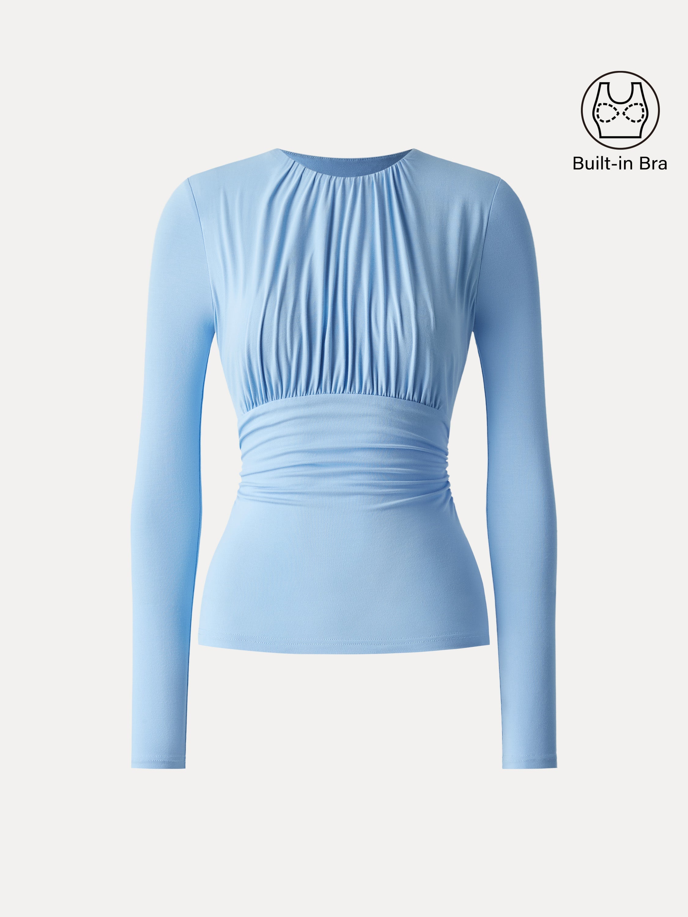 SkinKiss Round Neck All-over Ruching Brami
