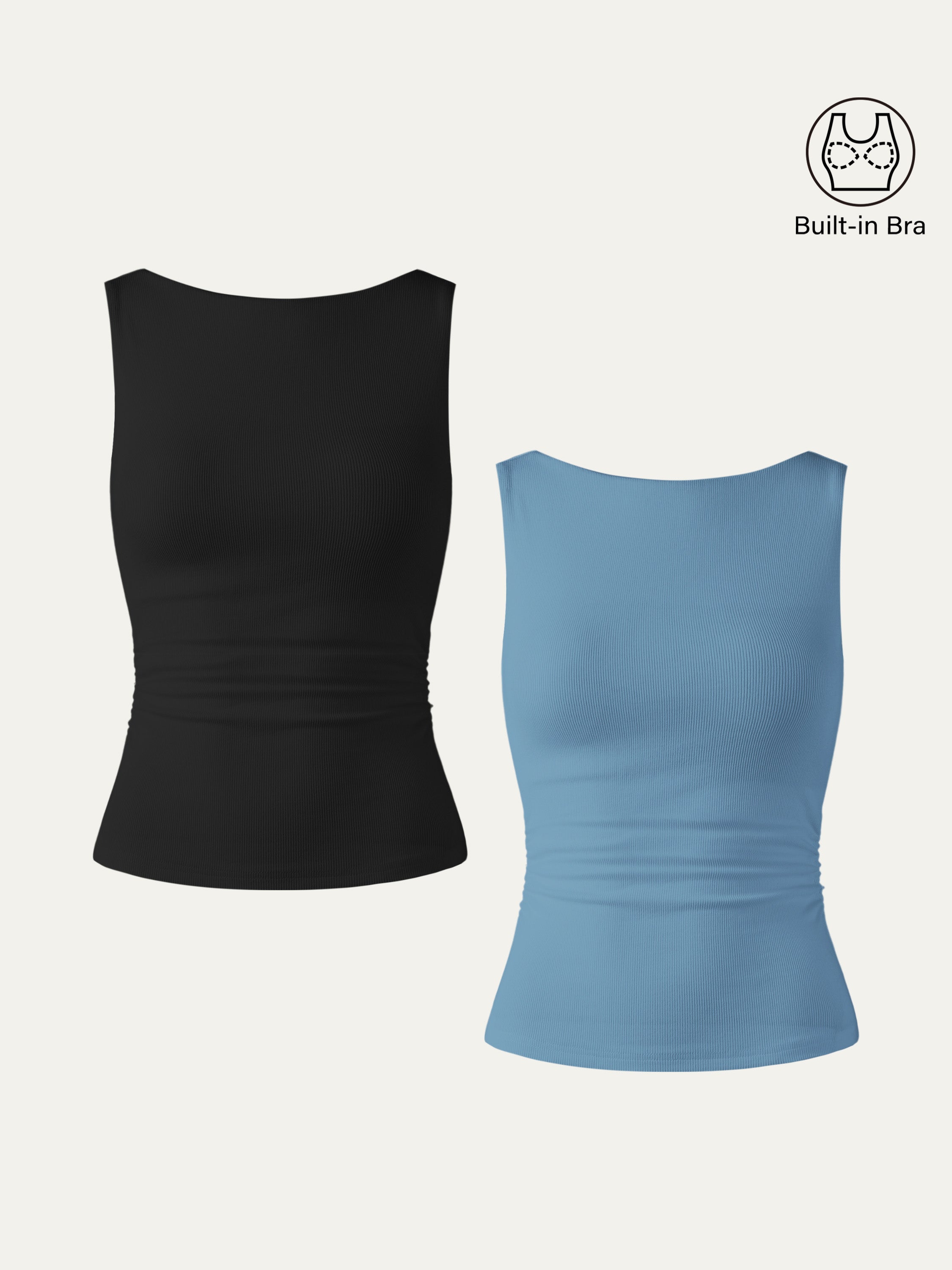 Elastic Open Back Brami Tank